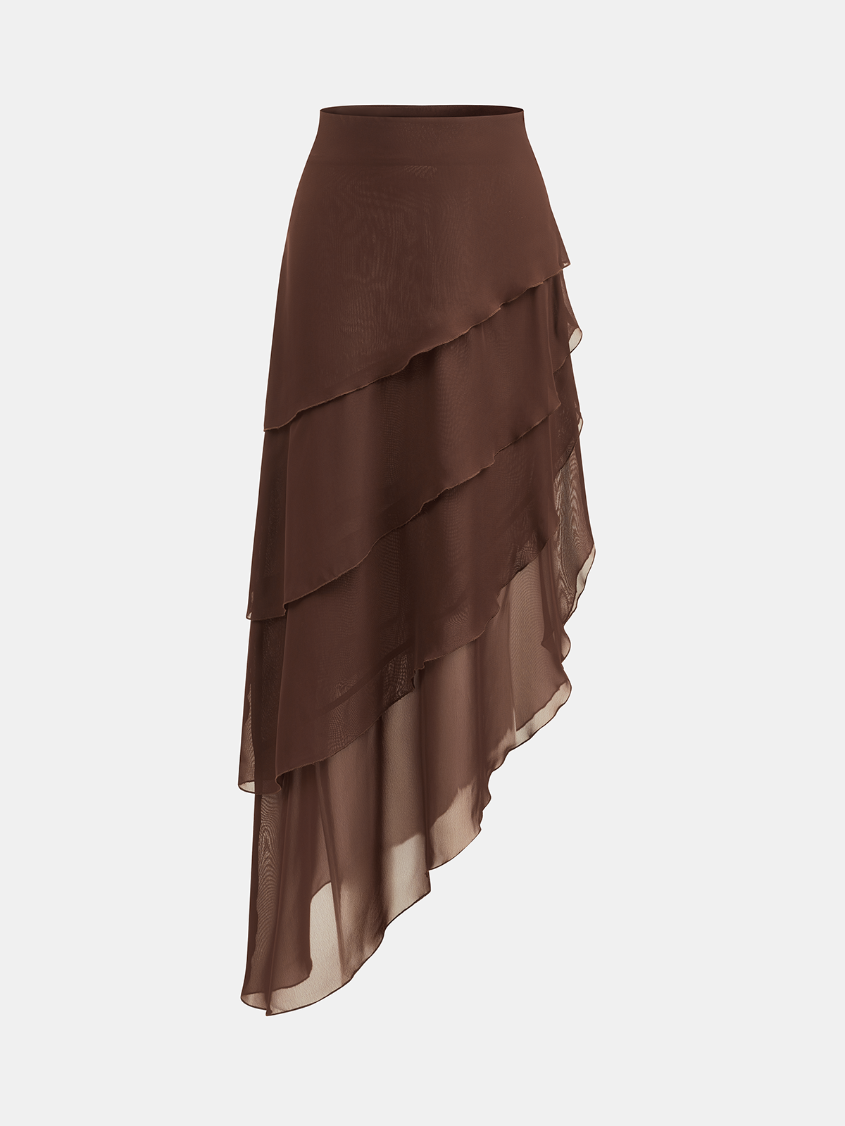 Asymmetric Layered Chiffon Skirt