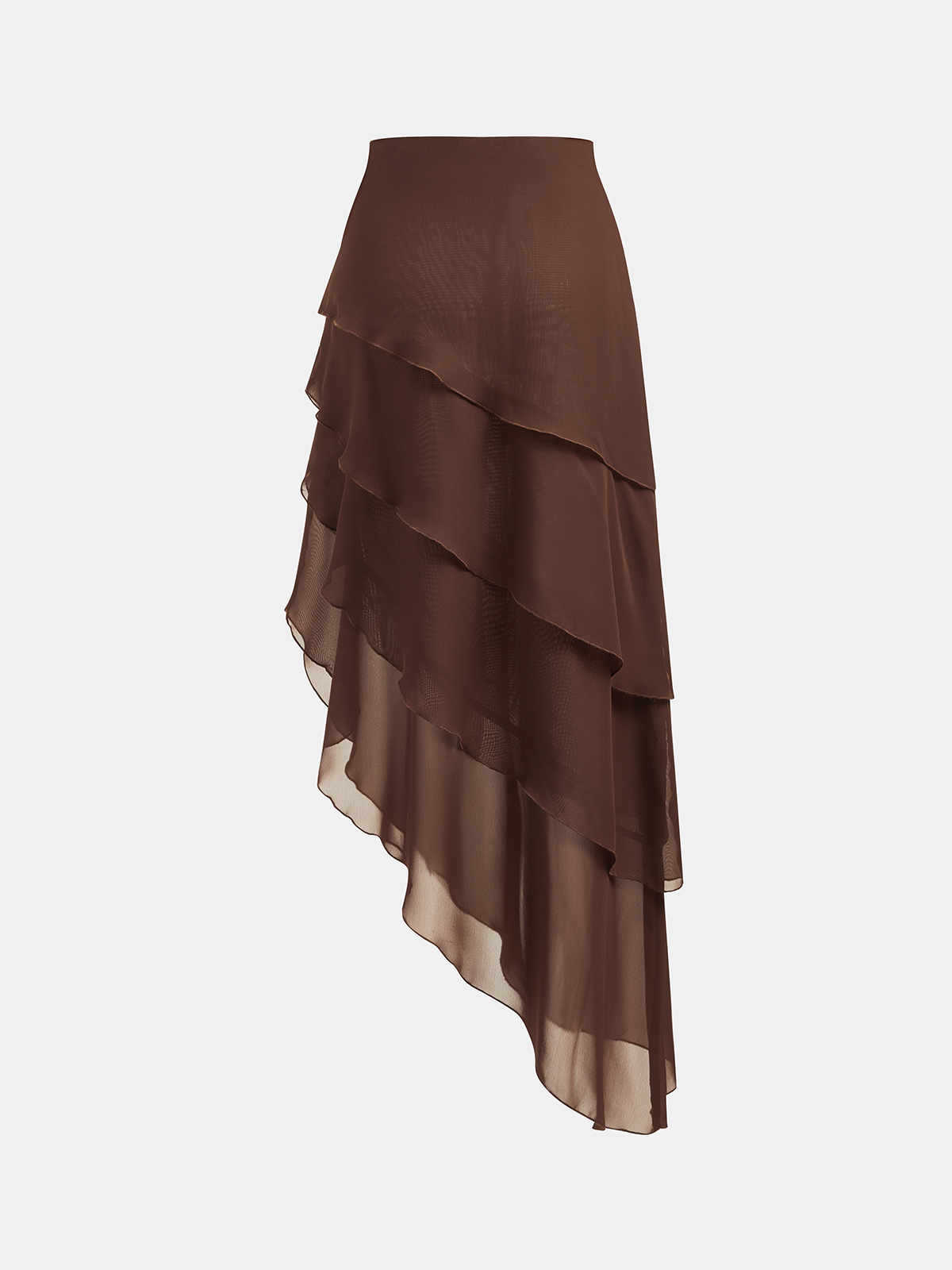Asymmetric Layered Chiffon Skirt