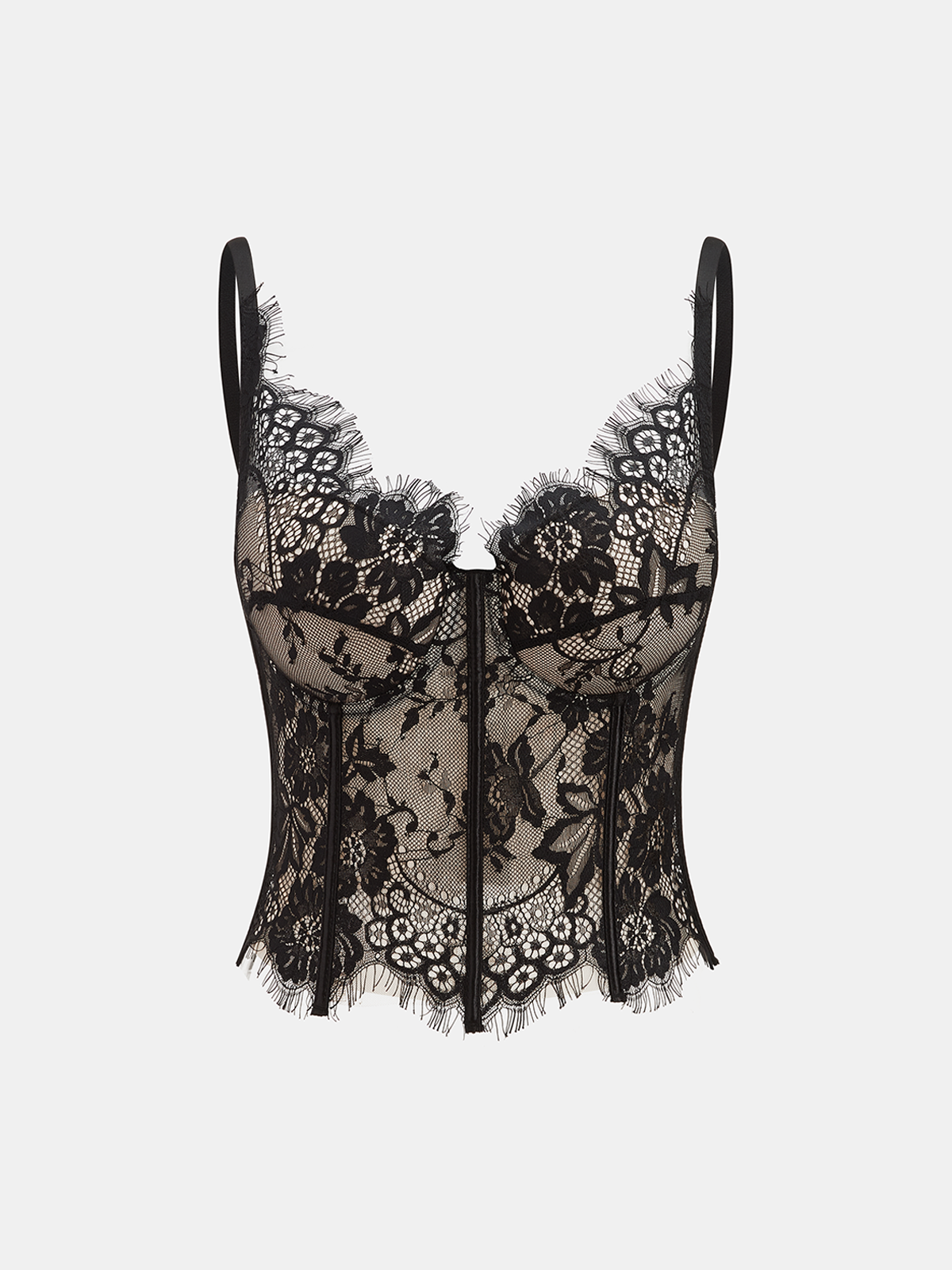 Floral Lace Corset Cami Top