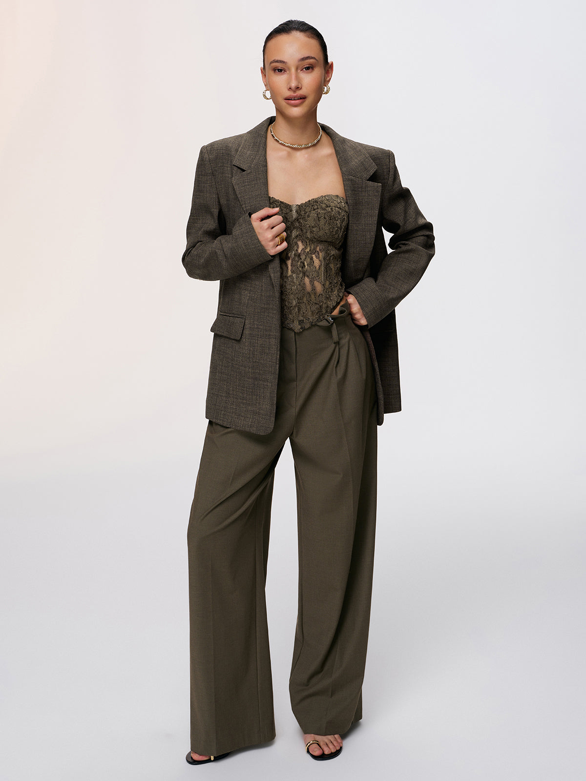 Blazer mit Schnürung hinten