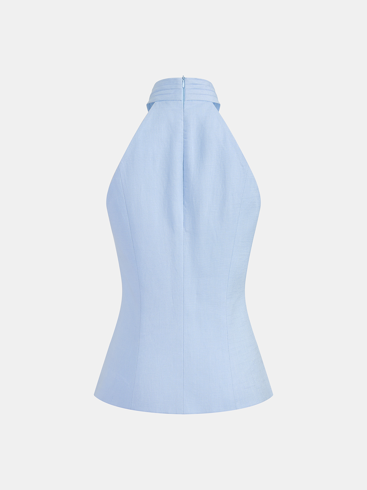 Tencel Blend Halter Buttoned Vest & Shorts Set