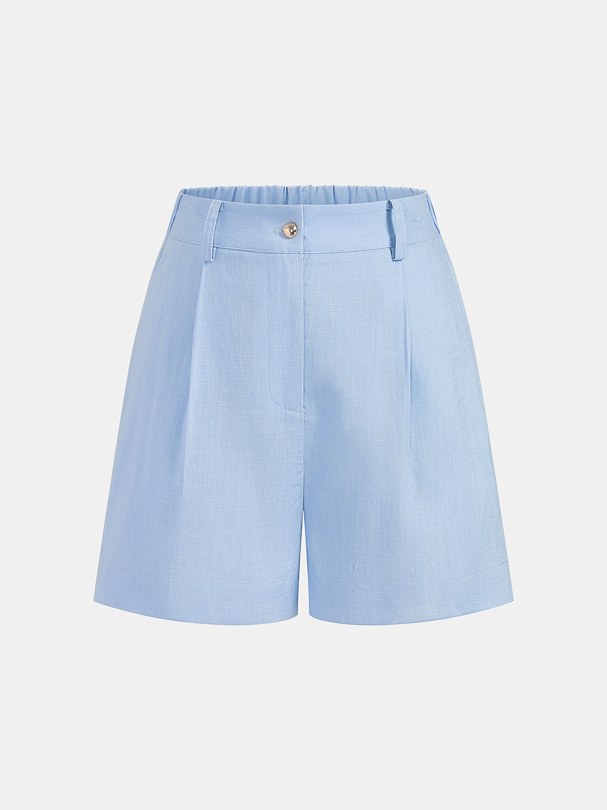 Ensemble gilet dos nu boutonné et short en mélange Tencel