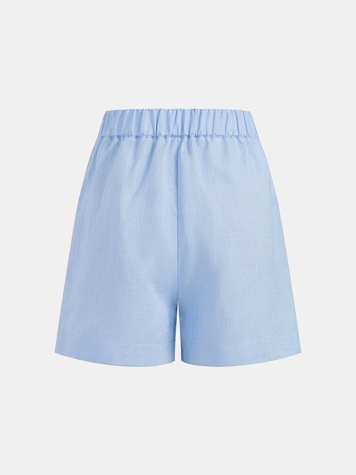 Ensemble gilet dos nu boutonné et short en mélange Tencel