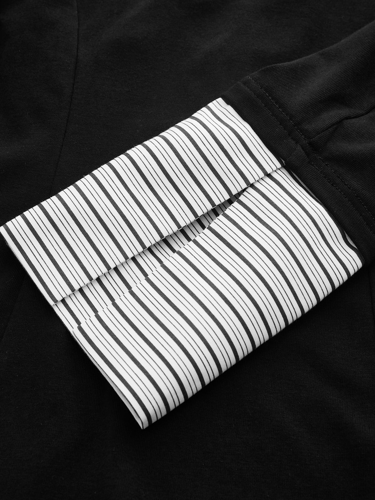 Polo manches longues bicolore à superposition simulée