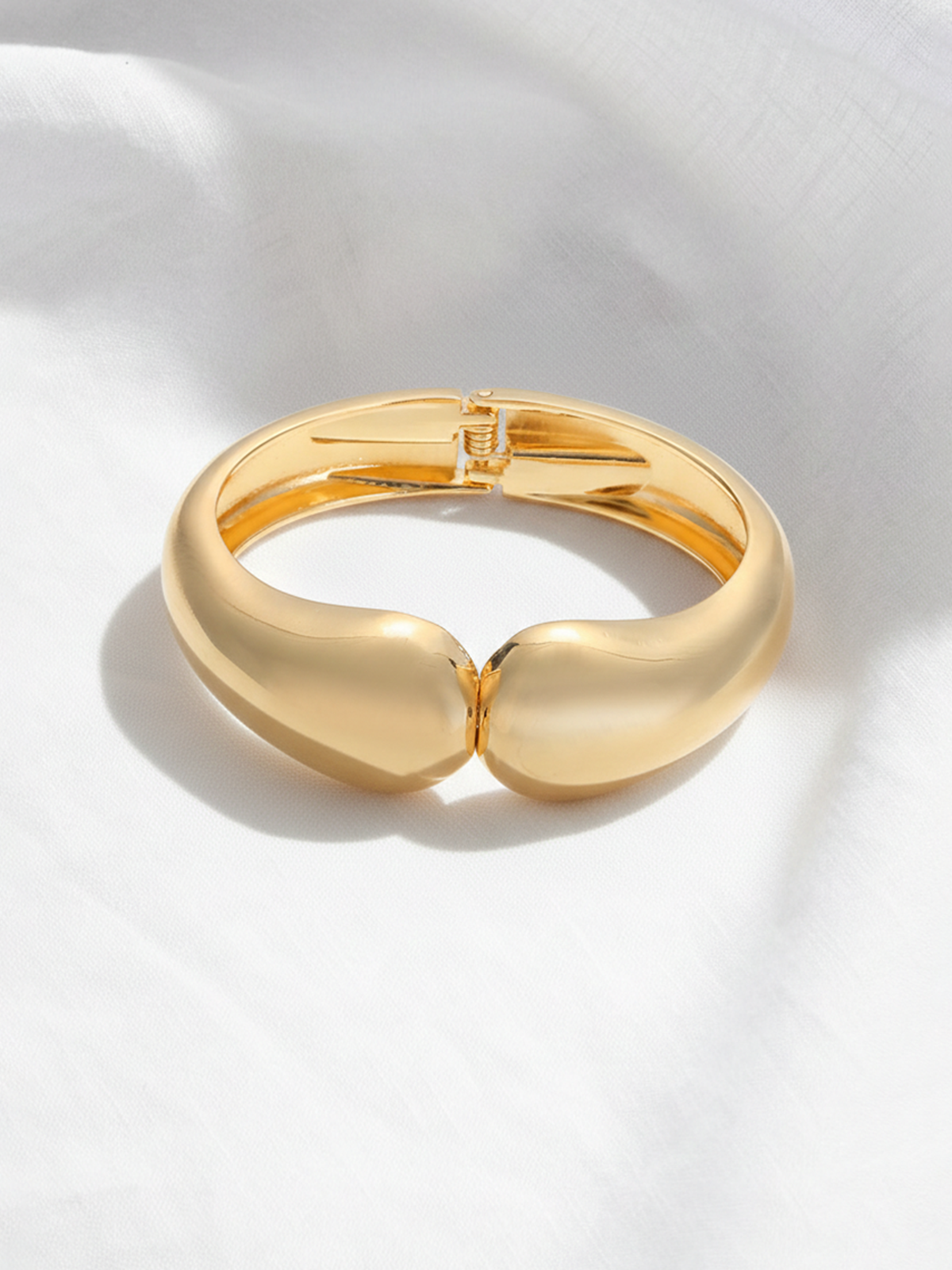 Sculptural Hinged Cuff Bracelet