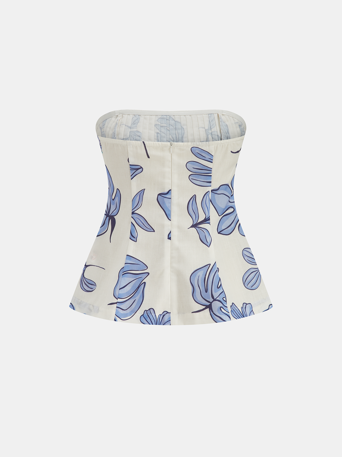 Strapless Printed Top & Maxi Skirt Set
