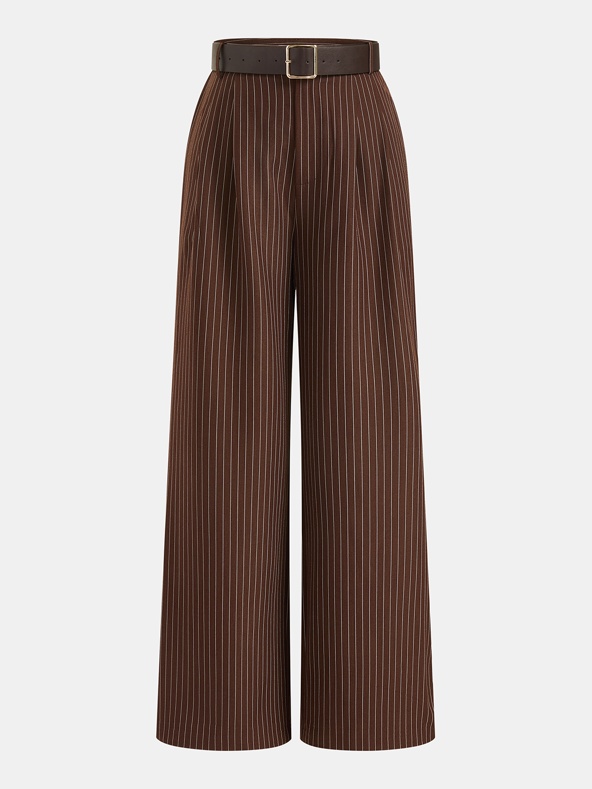 Nadelstreifen-Set aus ärmellosem Oberteil und Hose mit Gürtel