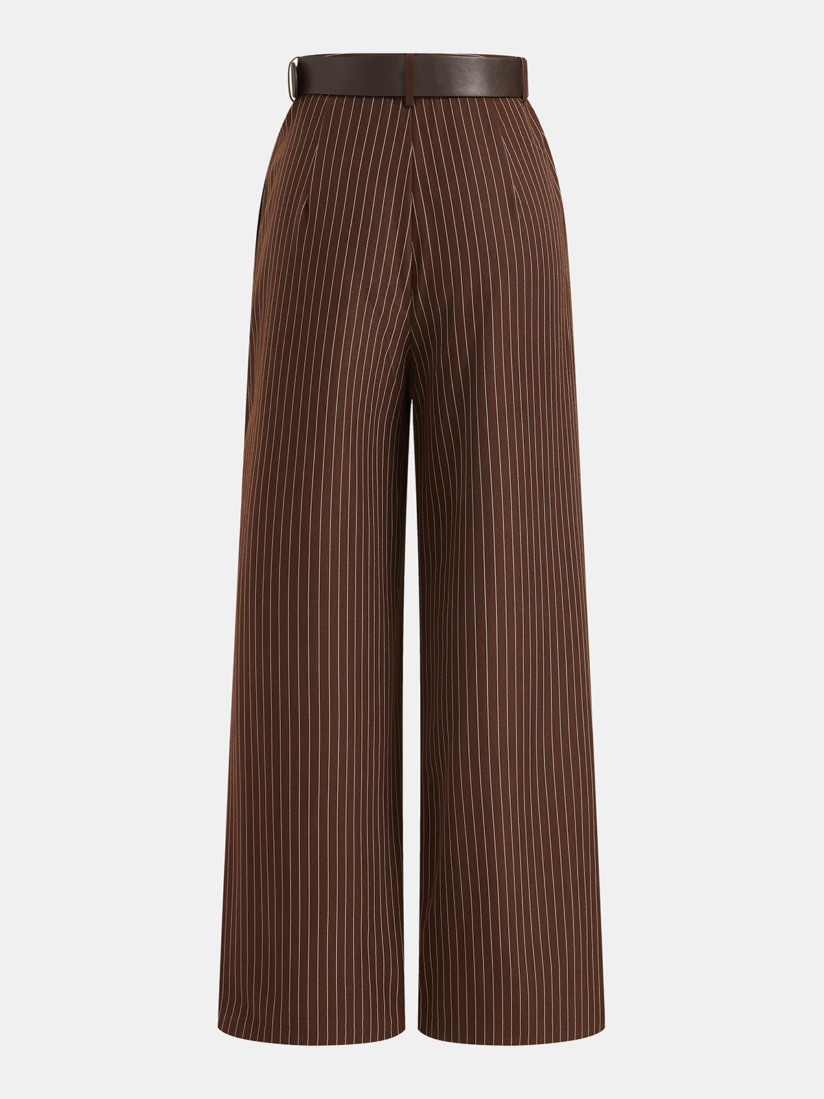 Nadelstreifen-Set aus ärmellosem Oberteil und Hose mit Gürtel