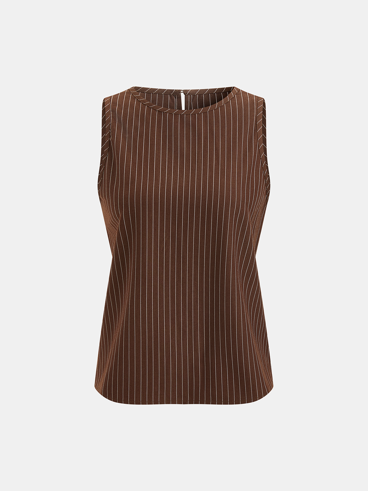 Nadelstreifen-Set aus ärmellosem Oberteil und Hose mit Gürtel