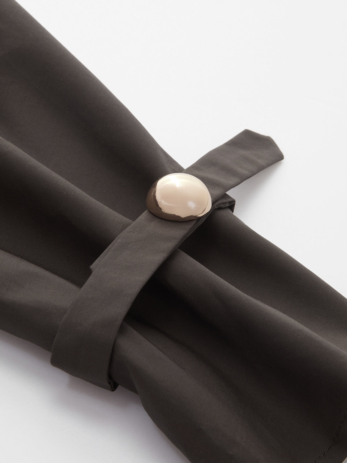 Tencel-Blend Asymmetric Wrap Blouse