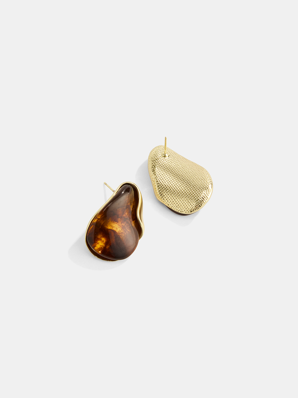Tortoise Shell Teardrop Stud Earrings
