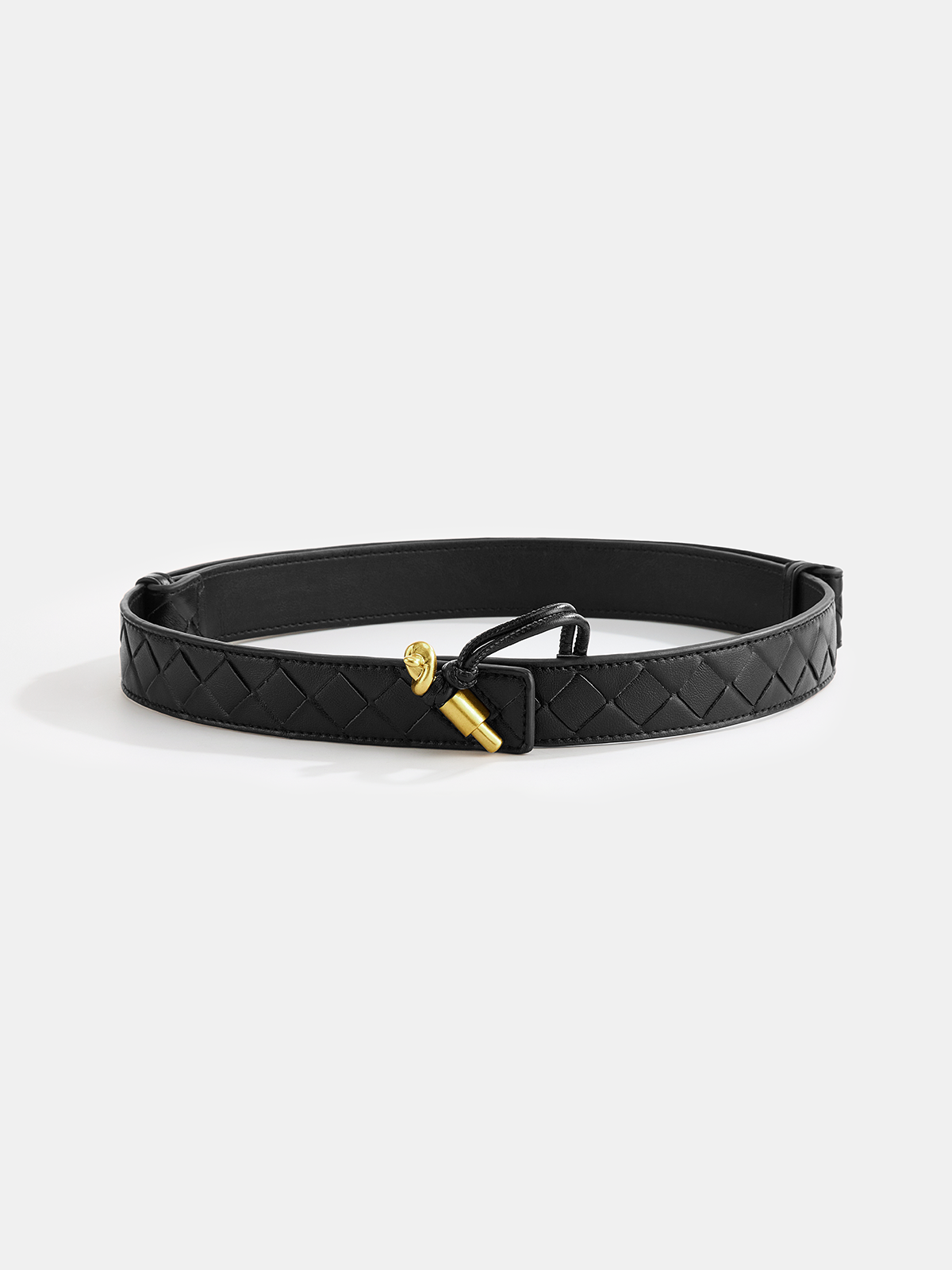 Knot Buckle Quilted Belt