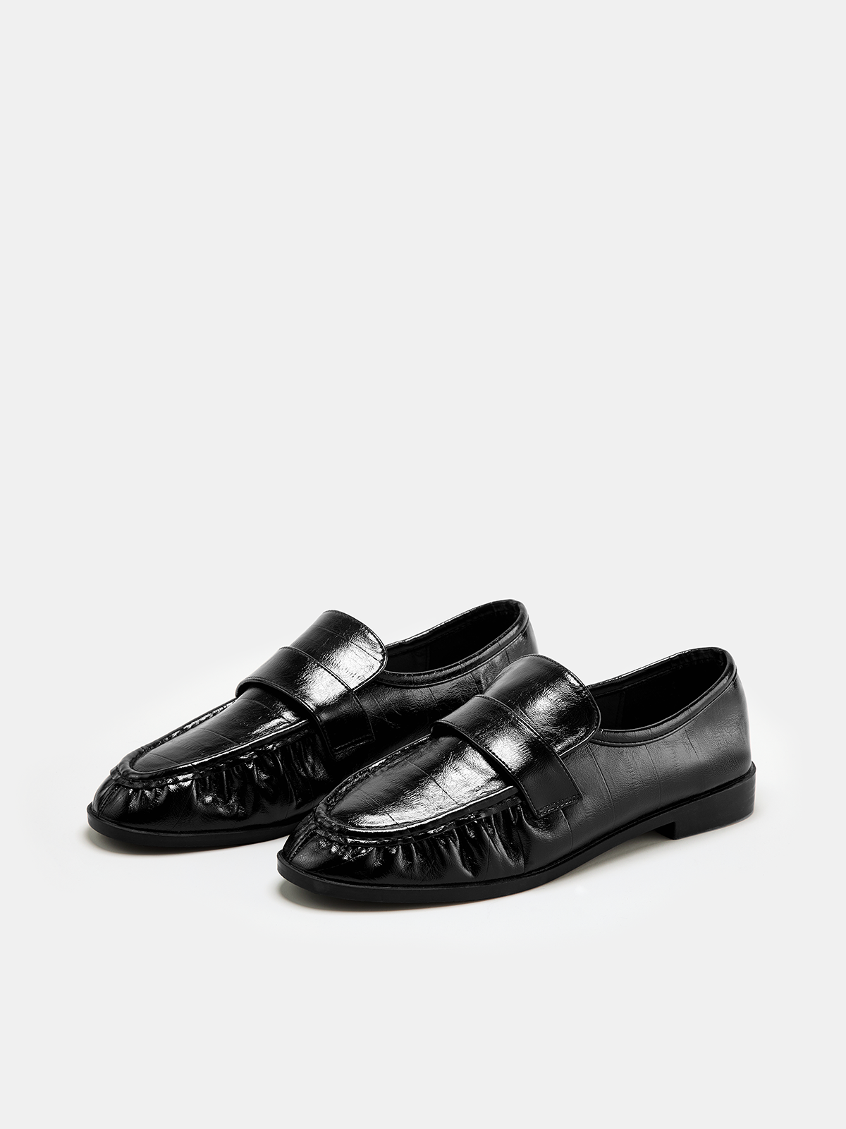Vintage Ruched Vamp Loafers