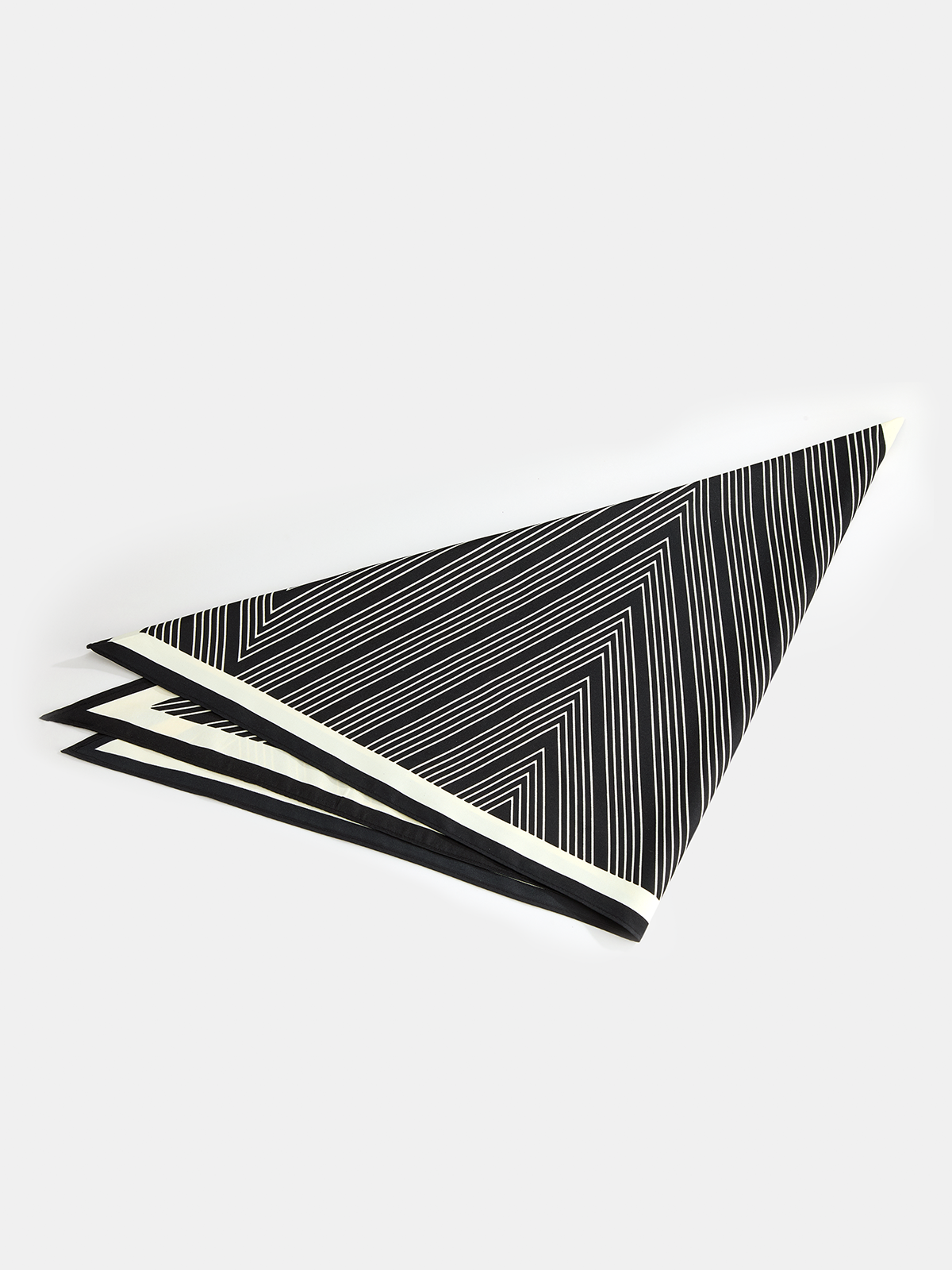 Geometric Striped Triangular Scarf