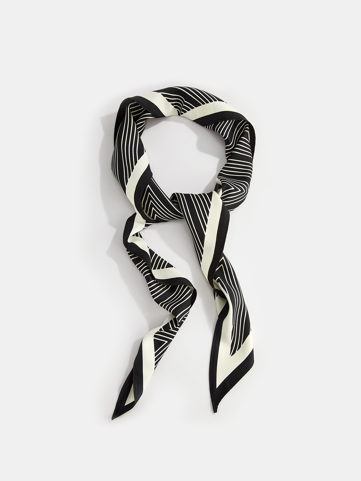 Geometric Striped Triangular Scarf