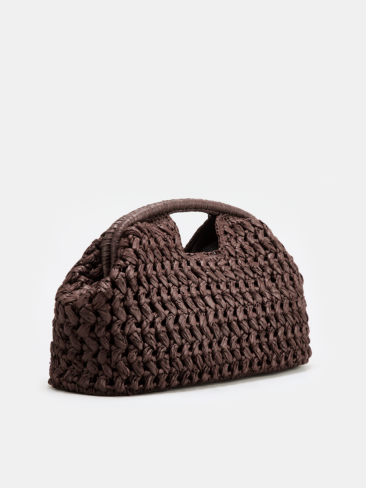 Straw Woven Cloud Clutch Bag