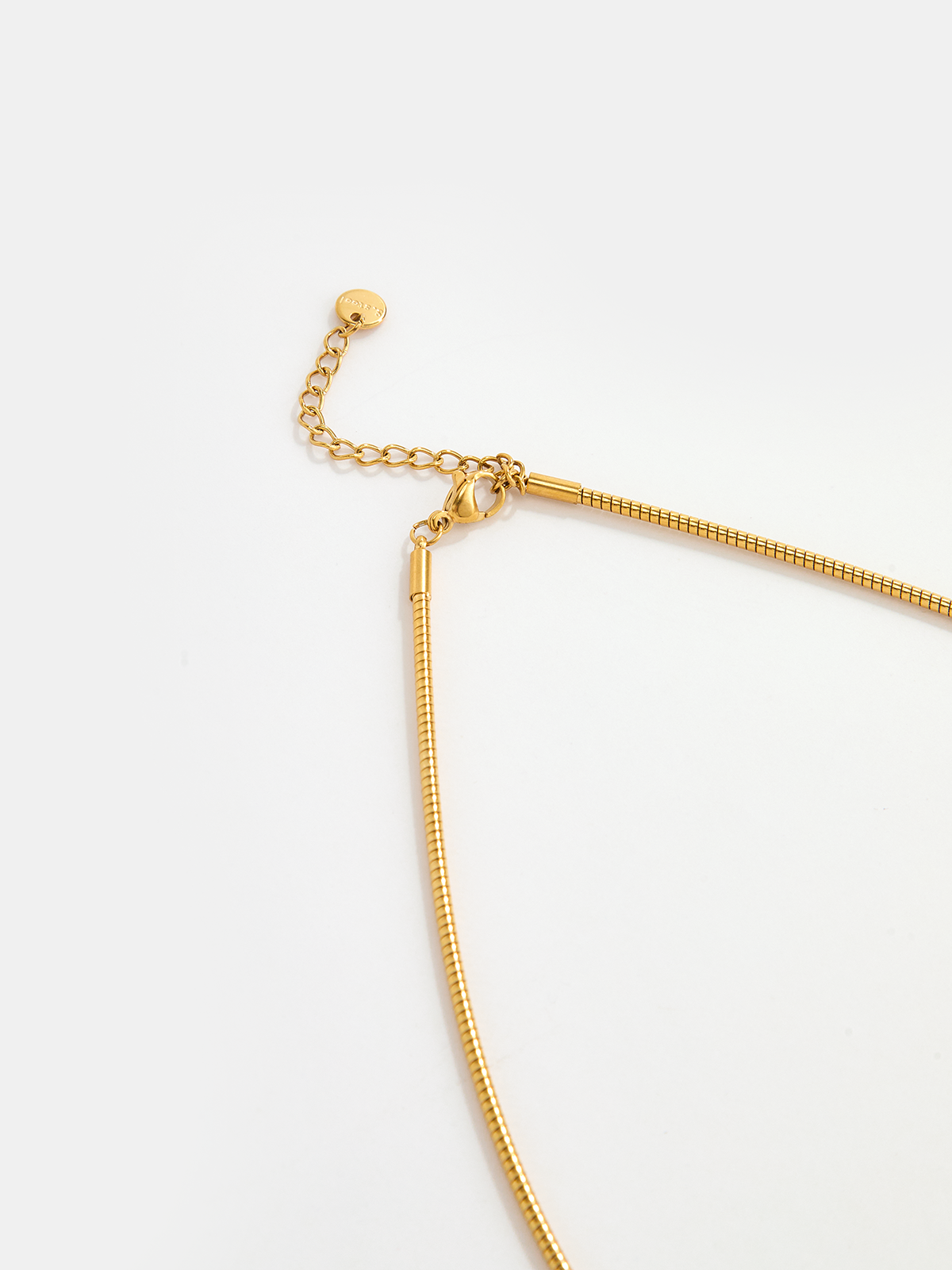 Teardrop Pendant Snake Chain Necklace