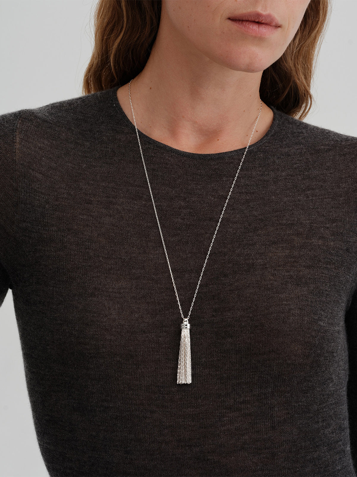 Tassel Pendant Long Chain Necklace