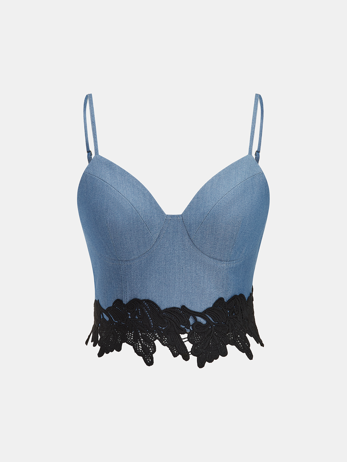 Lace Trim Cropped Cami Top