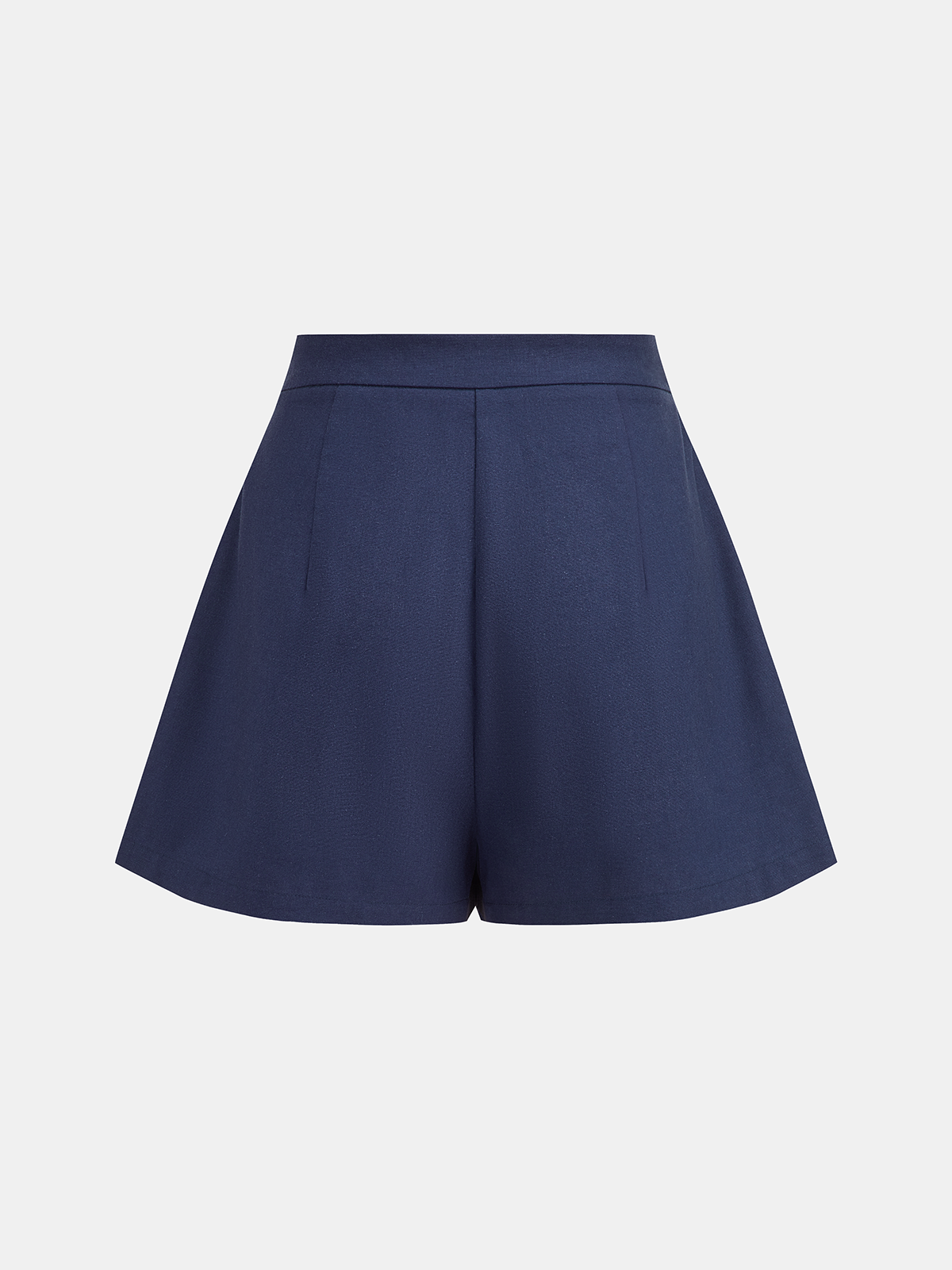 Jupe-short plissée à boutons gaufrés