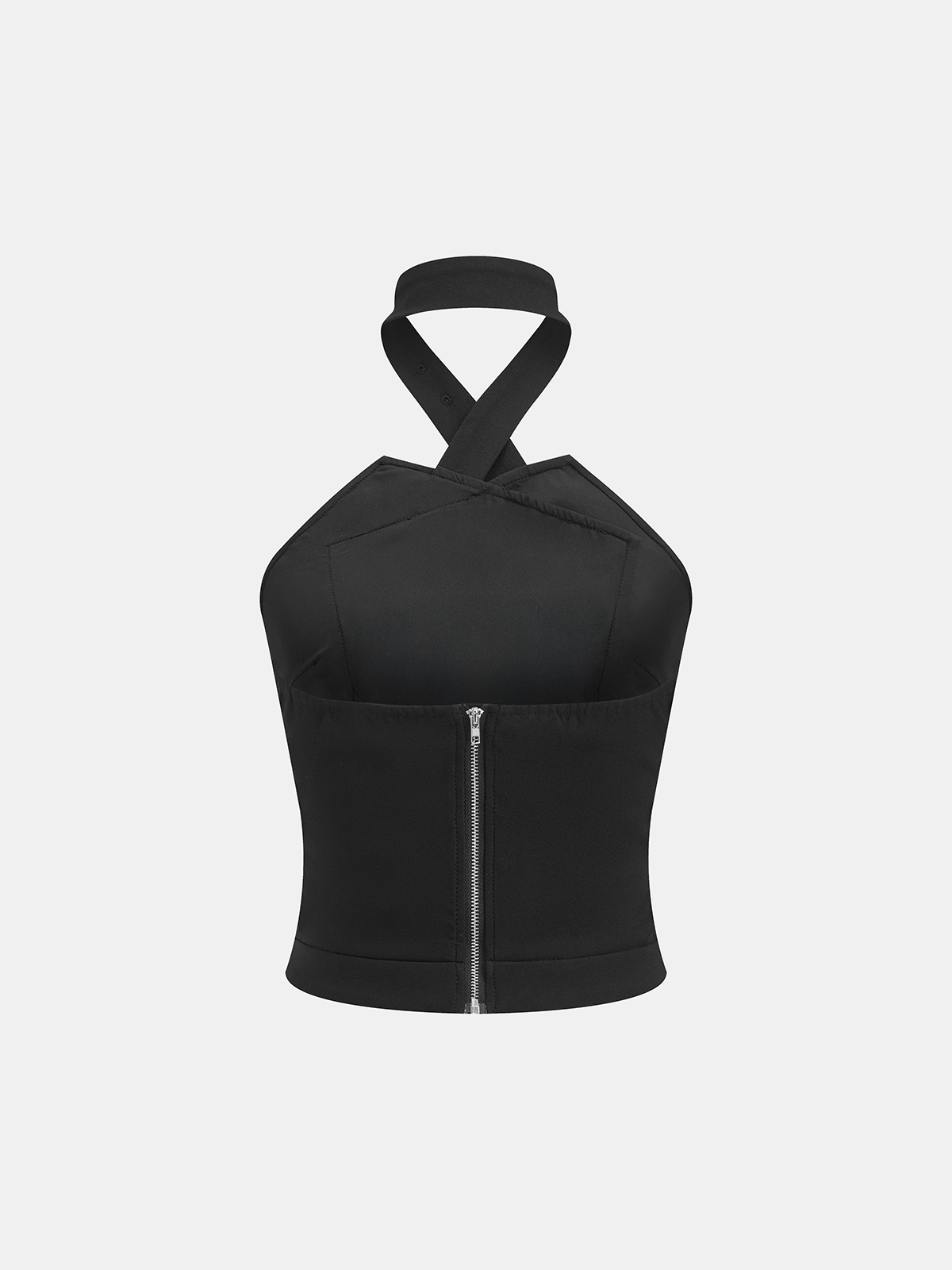 Buckle Detail Crisscross Halter Top