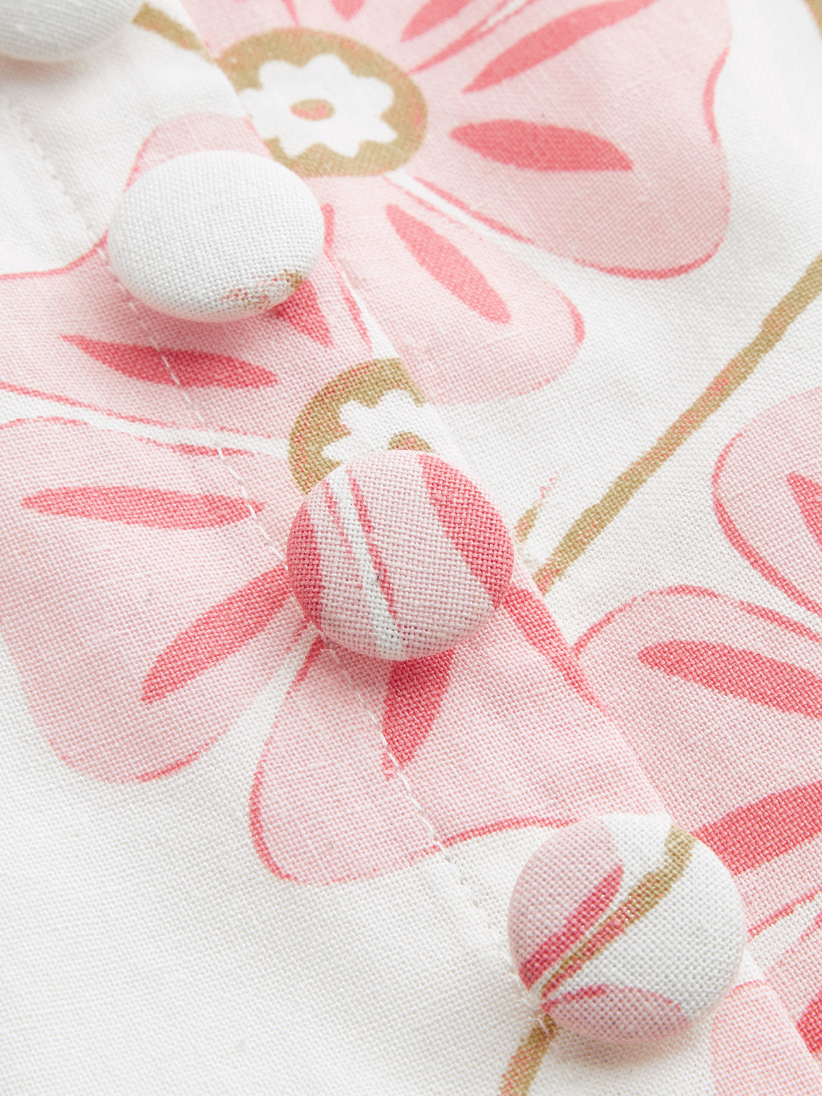 Floral Print Cotton Linen Sleeveless Dress