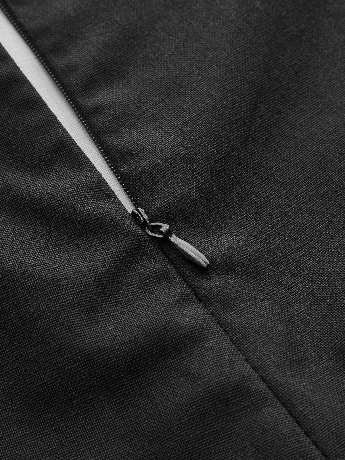 Baumwoll-Leinen-Shorts mit Kordelzug und zweifarbigem Design