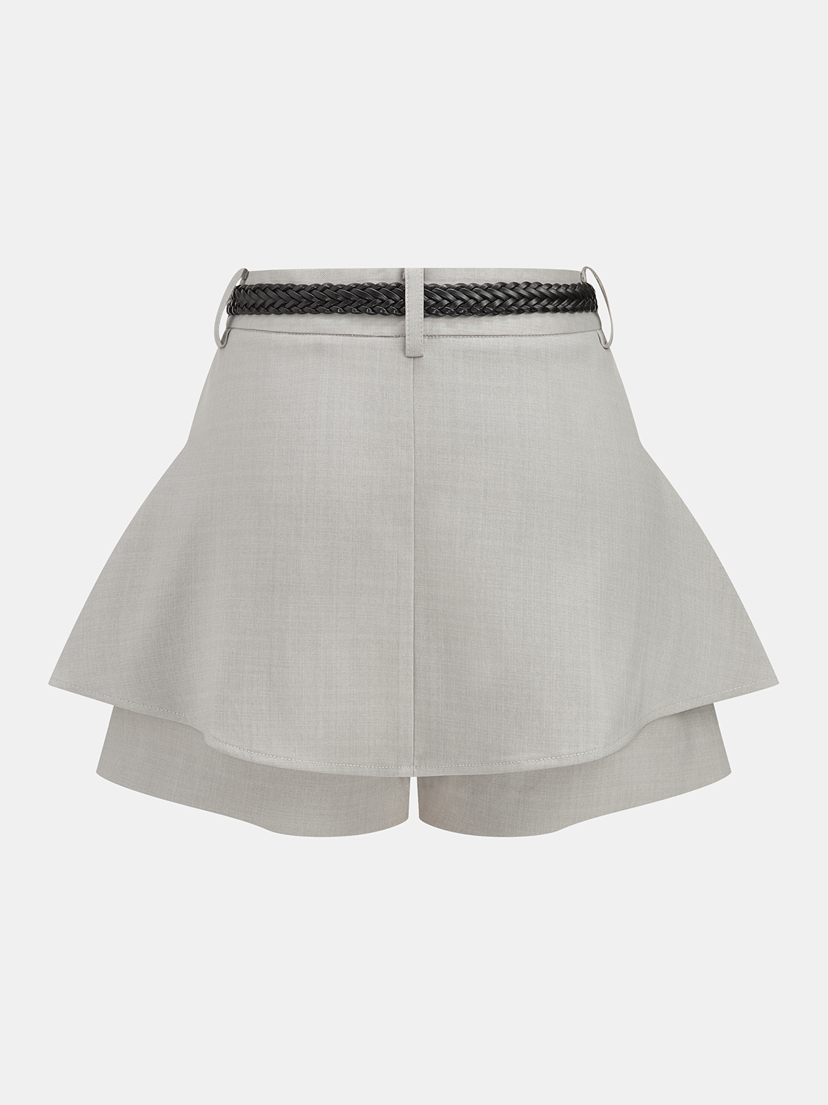 High-Waist-Shorts mit Gürtel und weitem Bein