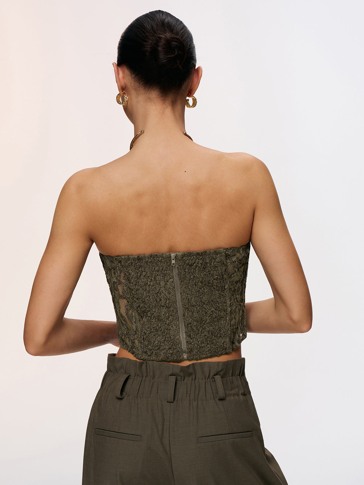 Lace Strapless Corset Top