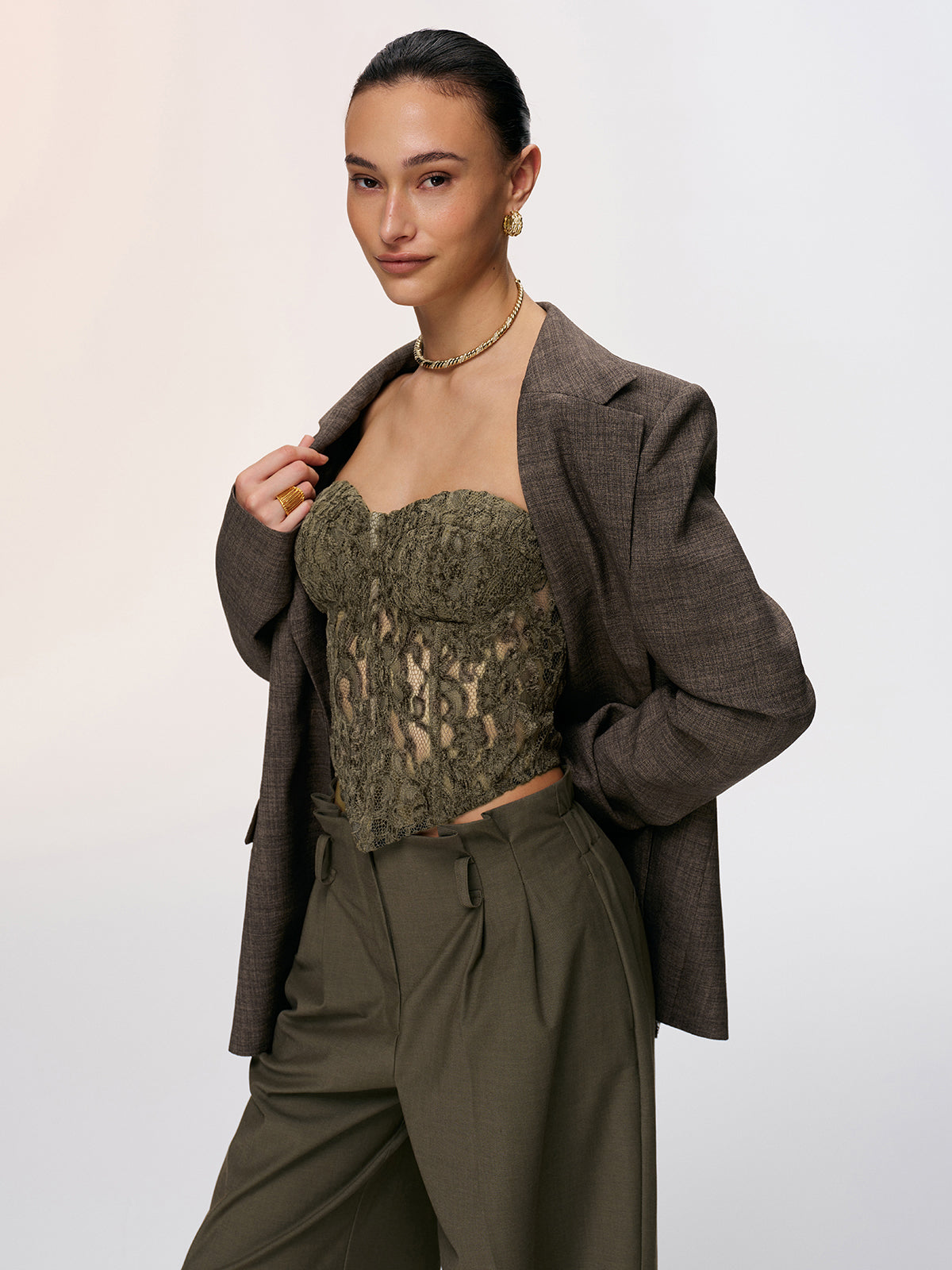 Lace Strapless Corset Top