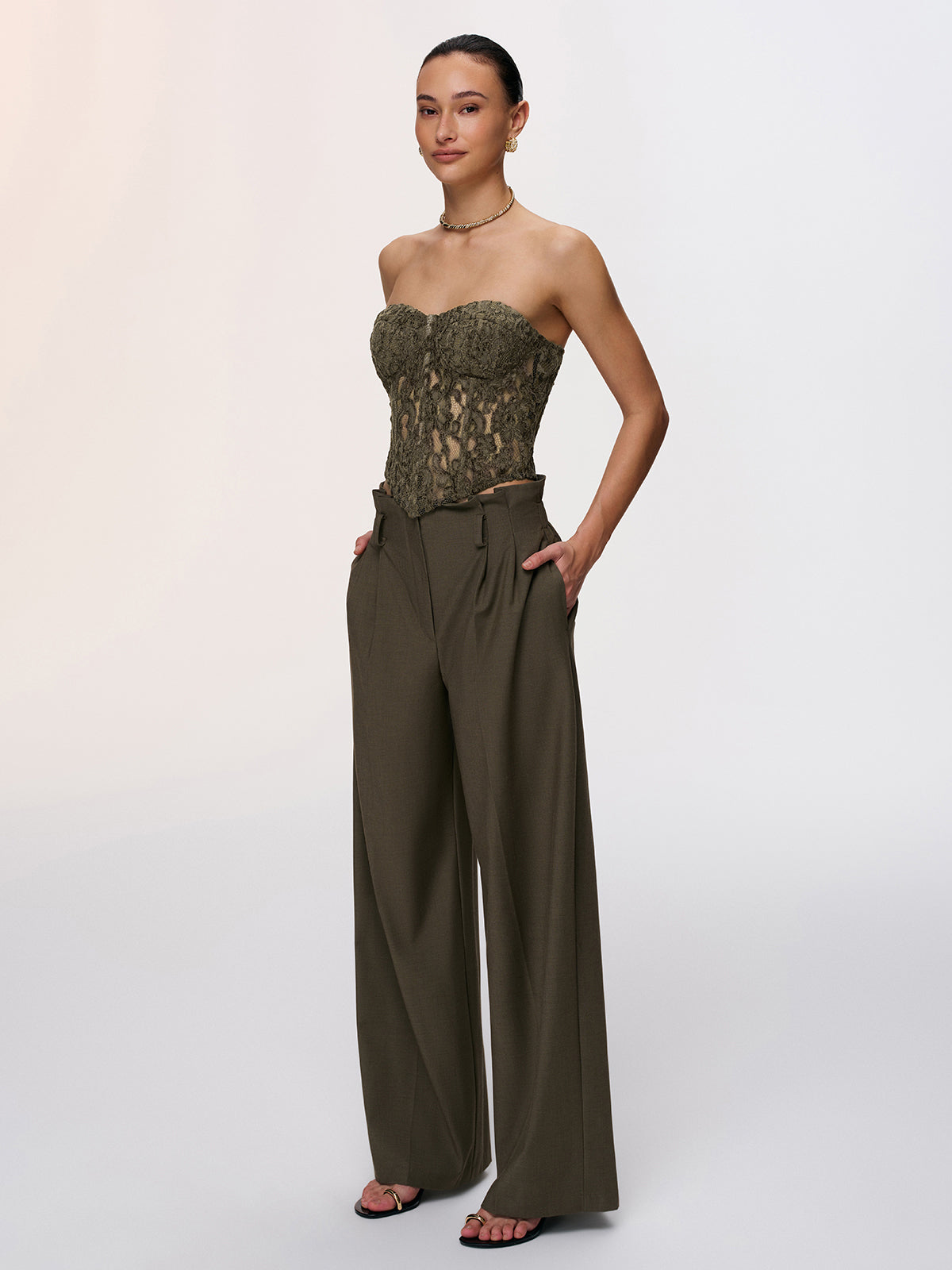 Lace Strapless Corset Top