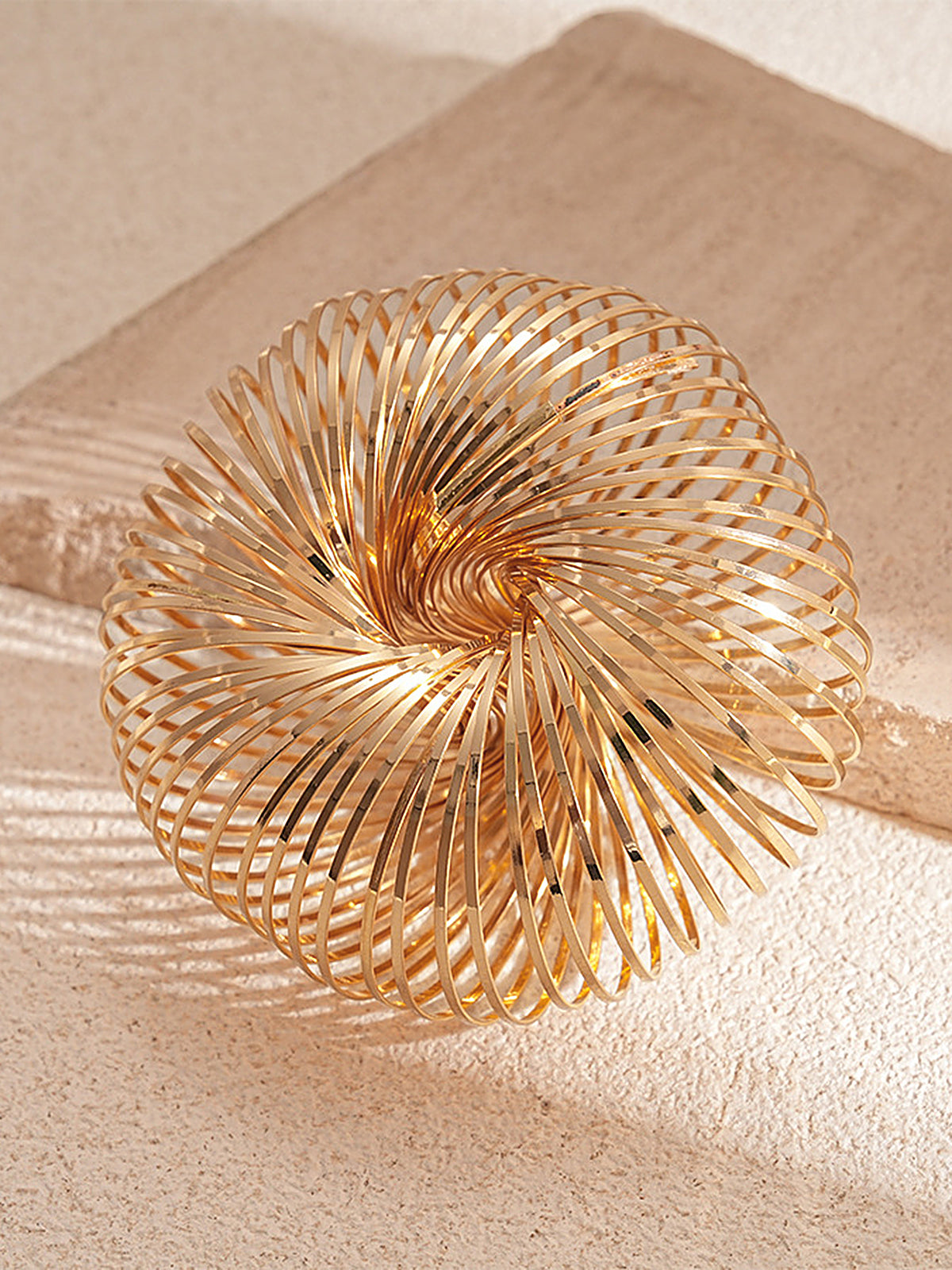 Spiral Spring Coil Cuff Bracelet