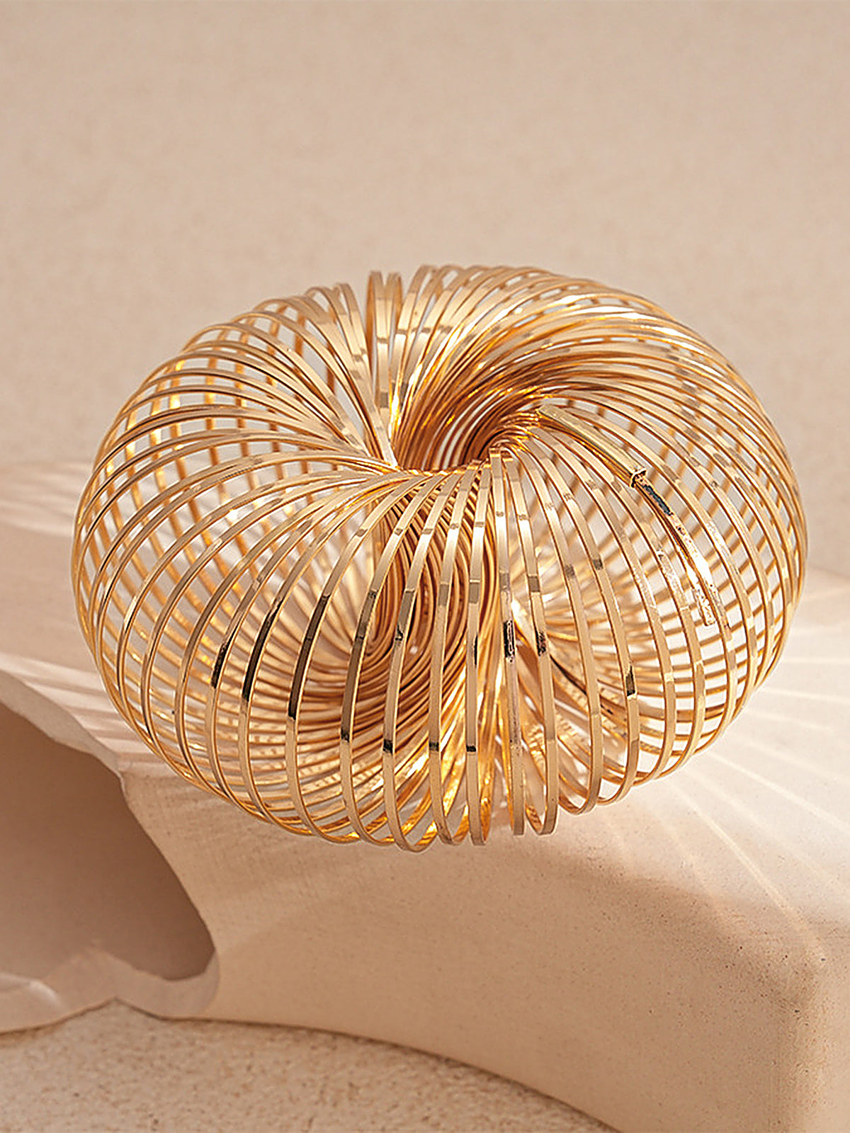 Spiral Spring Coil Cuff Bracelet
