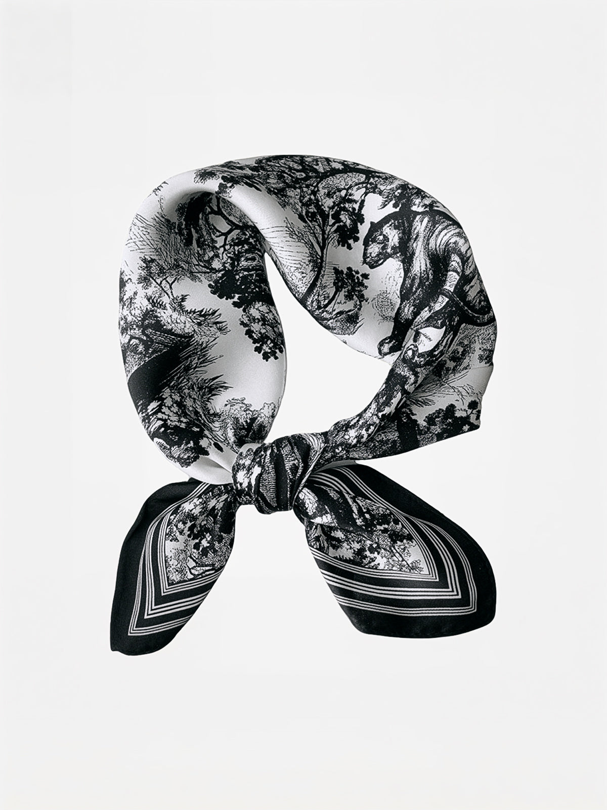 Jungle Animal Print Silk Scarf