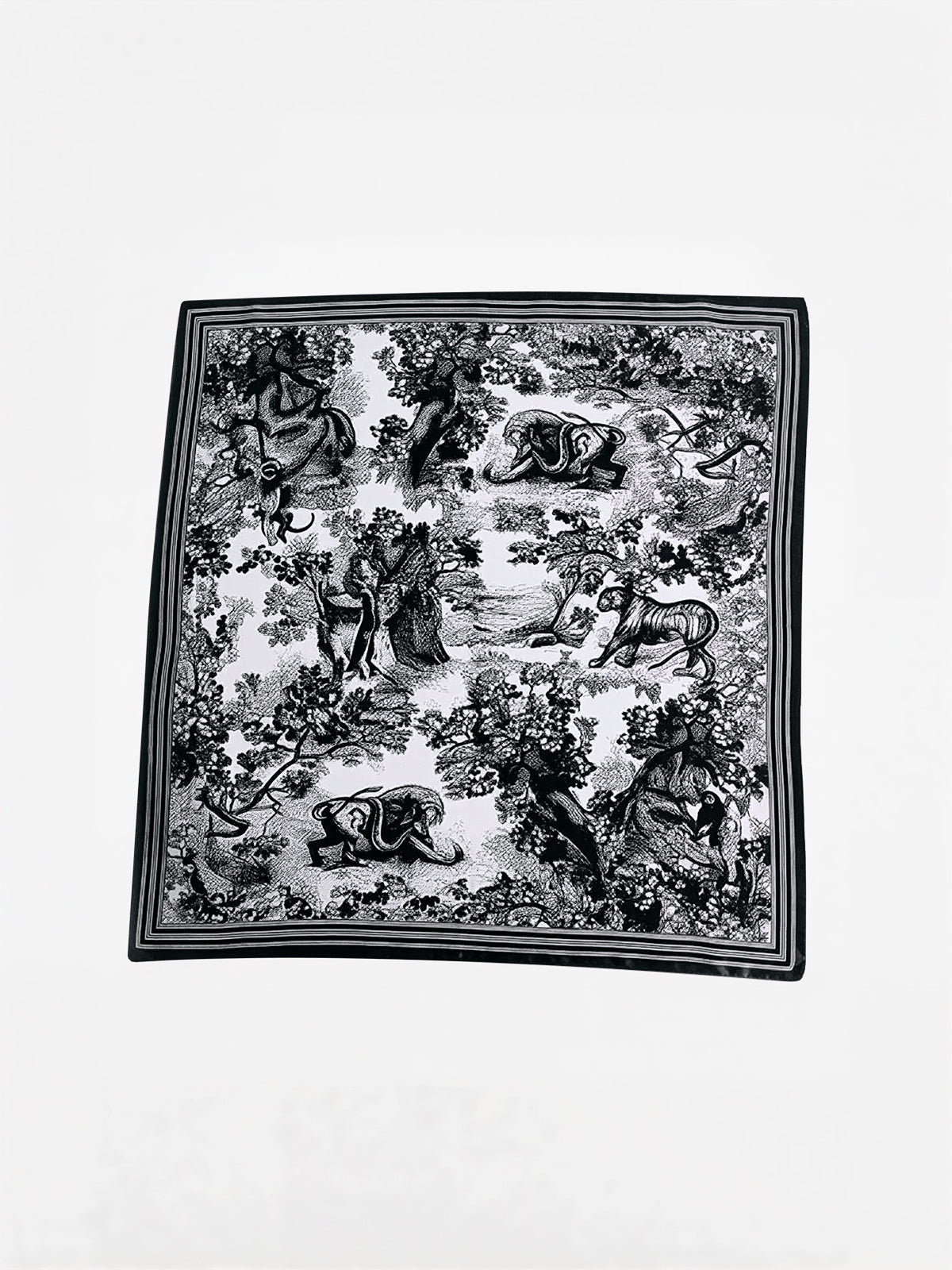 Jungle Animal Print Silk Scarf