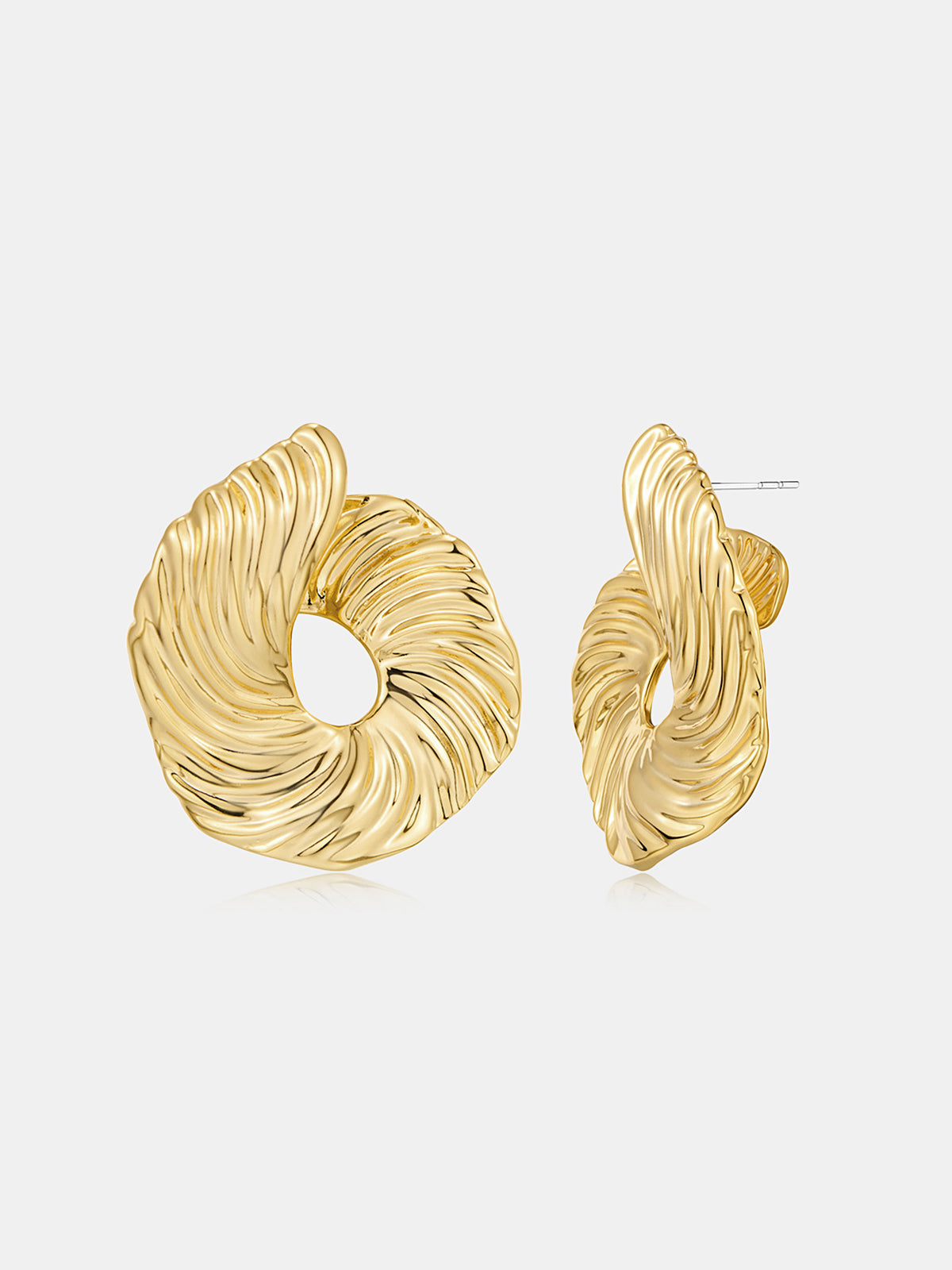 Twisted Textured Open Hoop Earrings