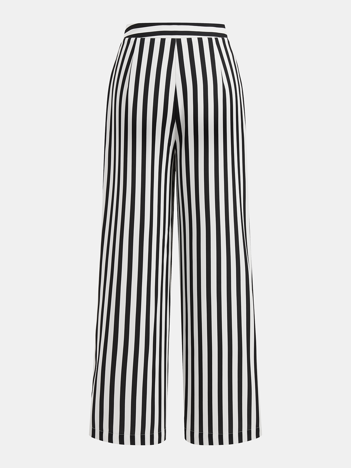 Ensemble haut péplum sans manches rayé et pantalon