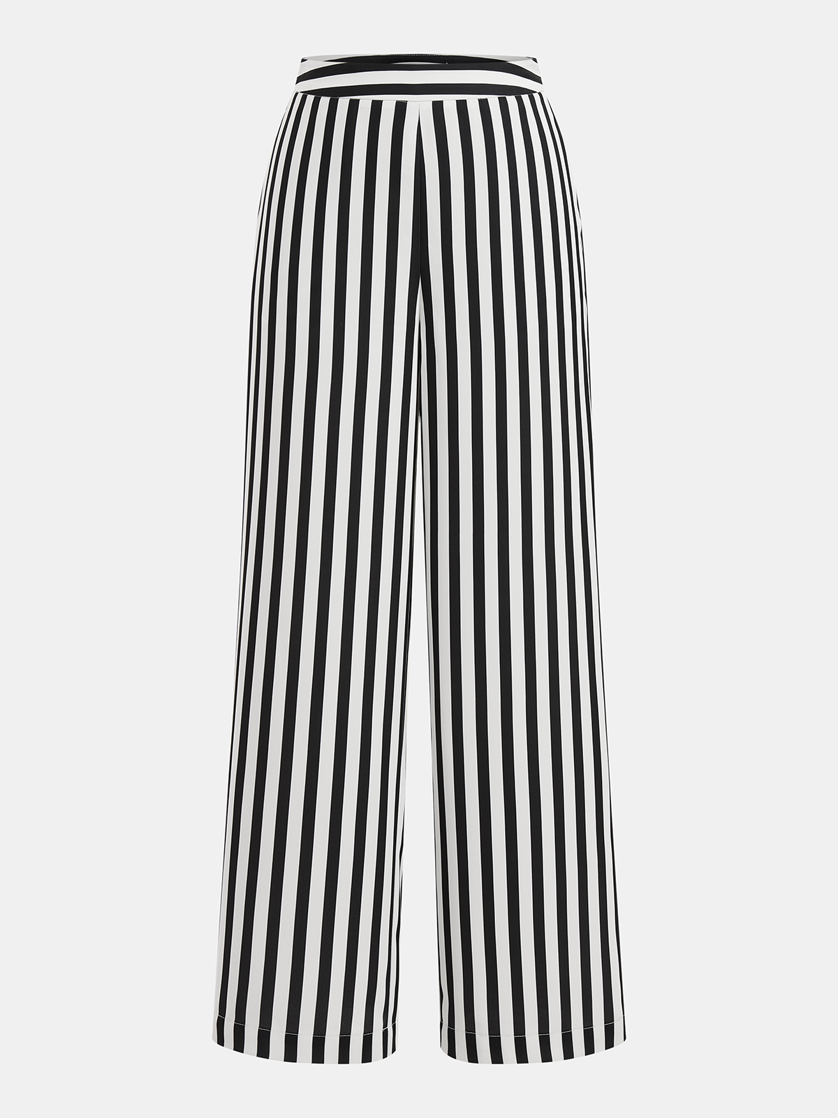 Striped Sleeveless Peplum Top & Pants Set
