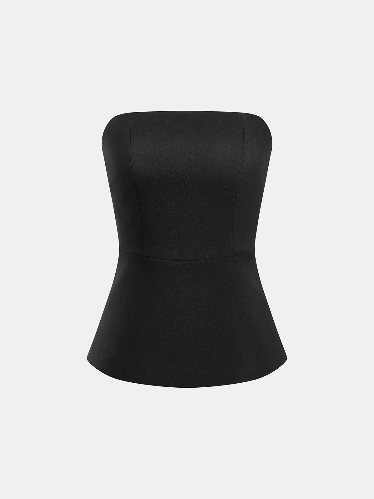 Strapless Top & Layered Pleated Skirt Set