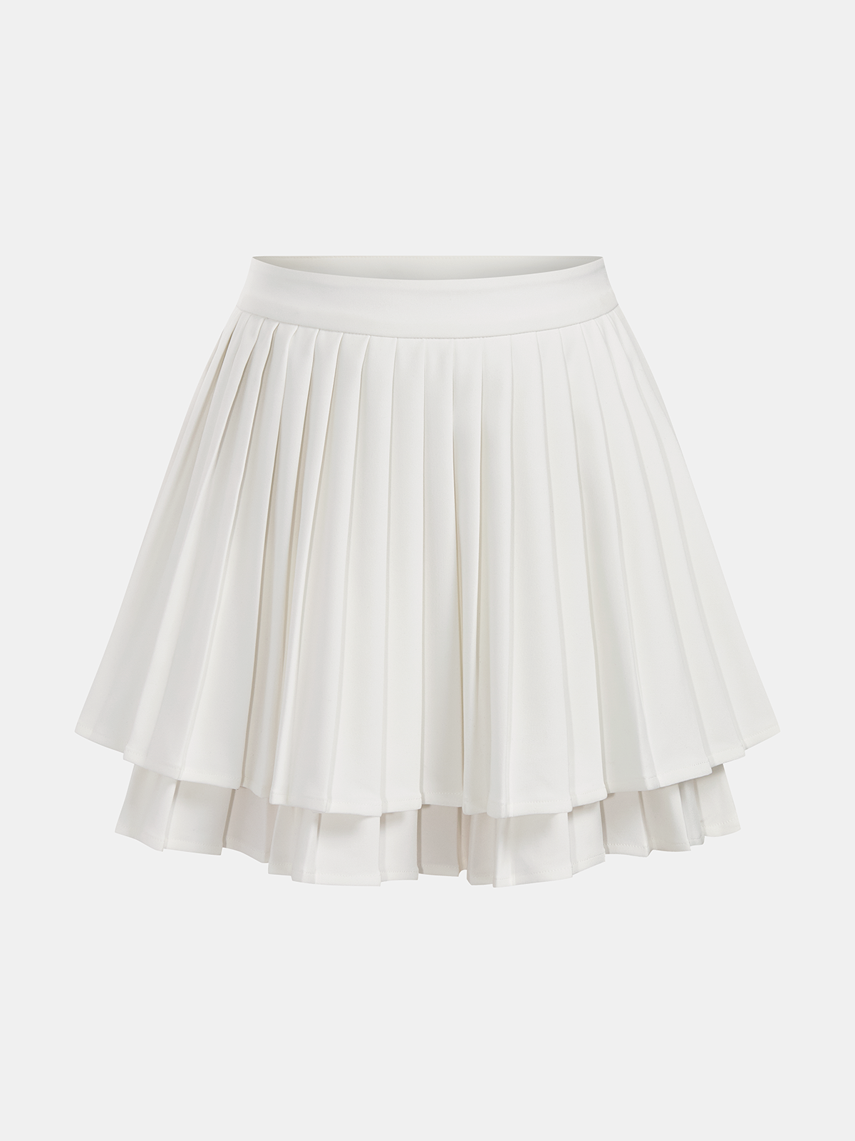 Strapless Top & Layered Pleated Skirt Set