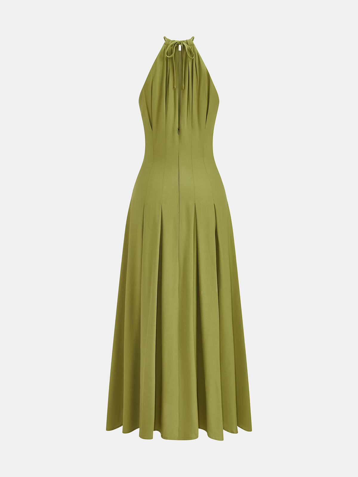 Halter Side Split Maxi Dress