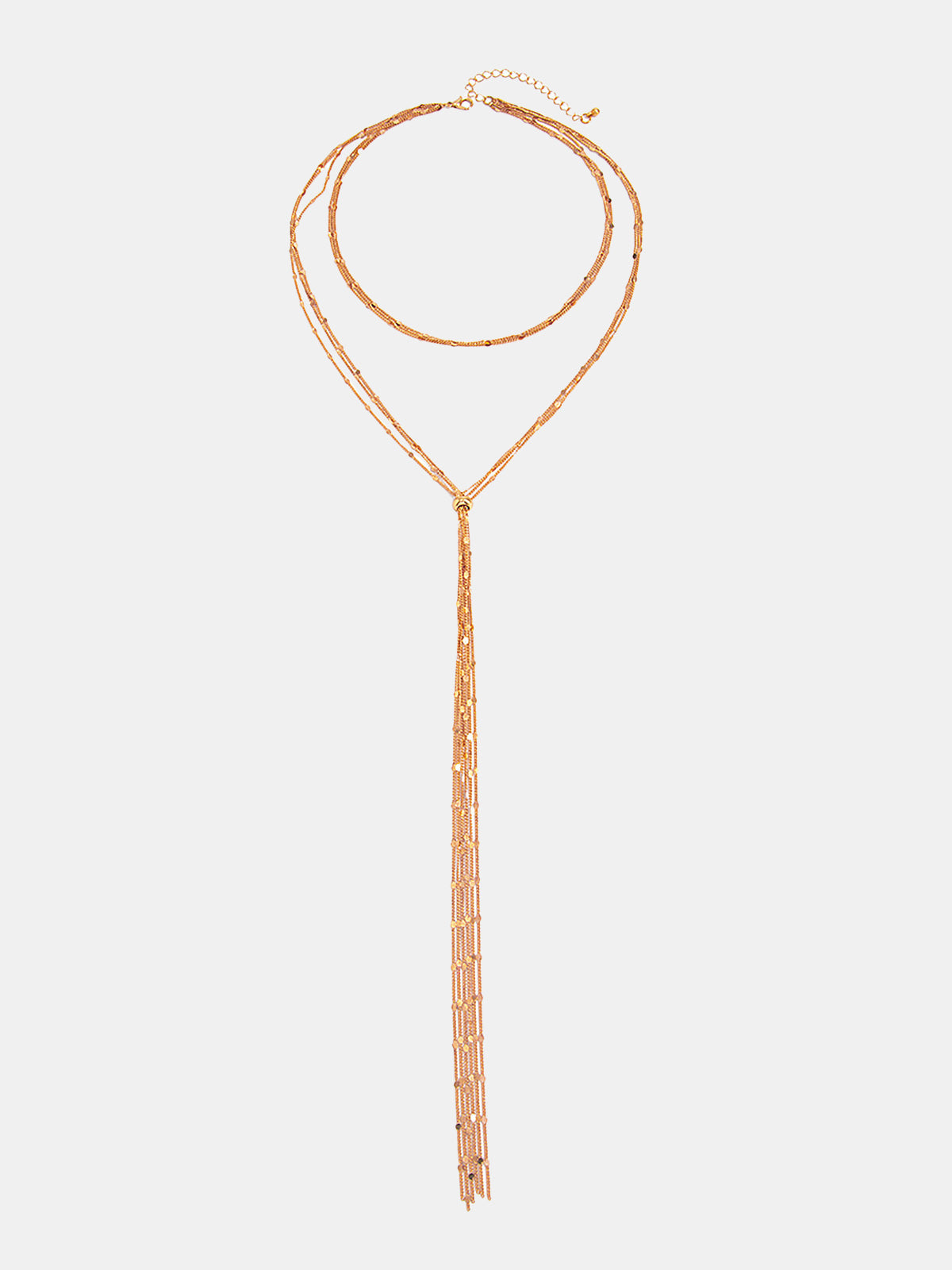 Layered Back Drop Lariat Necklace