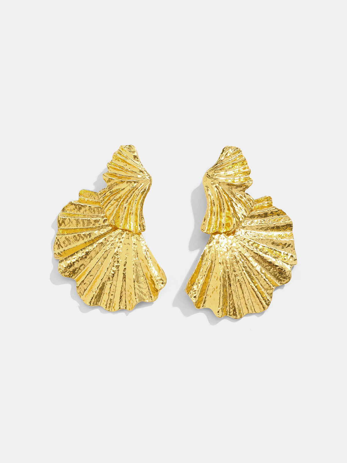 Double Fan Statement Earrings