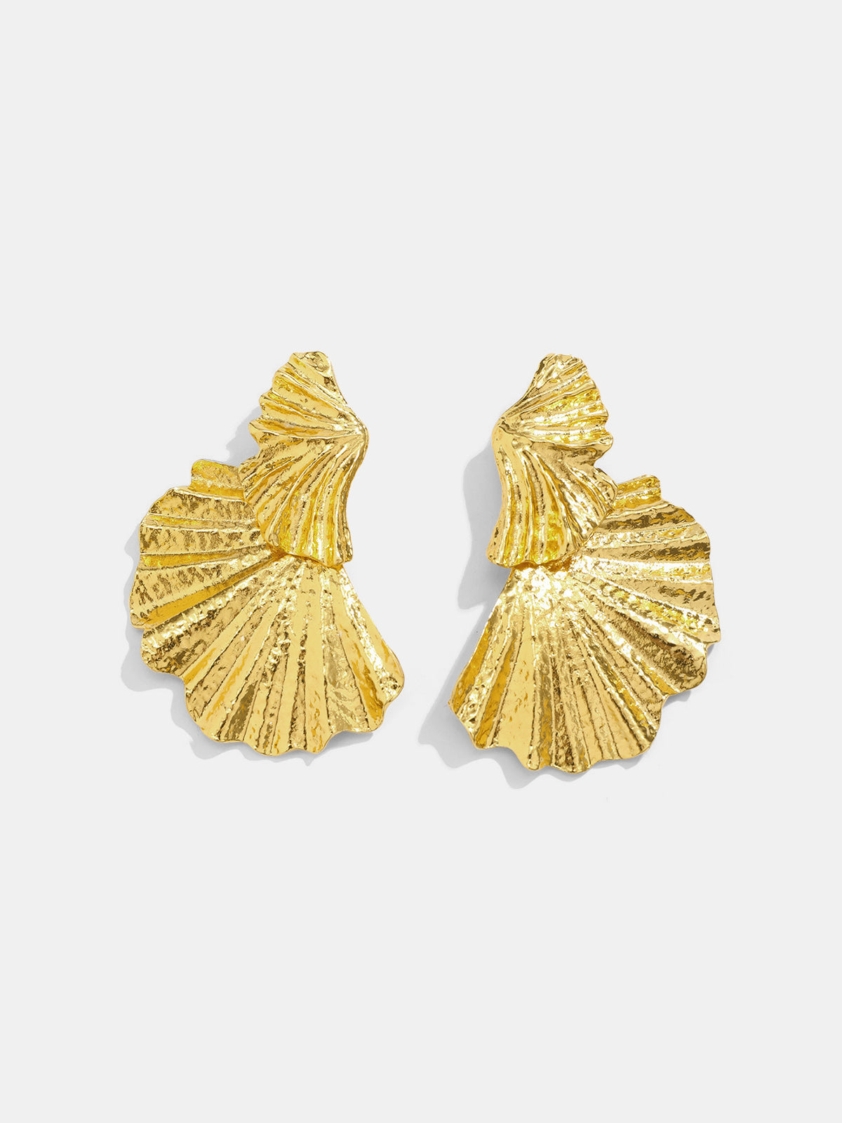 Boucles d'oreilles pendantes doubles éventail