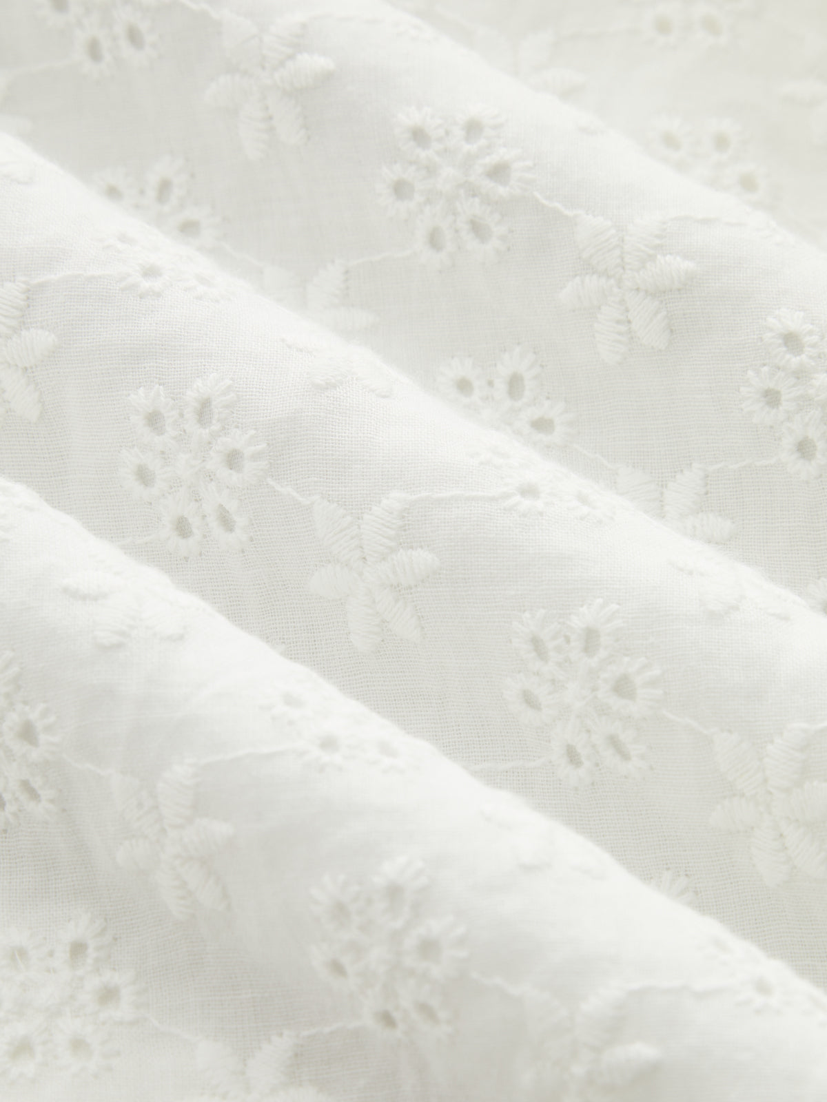 Mini-robe en dentelle de coton brodée œillets