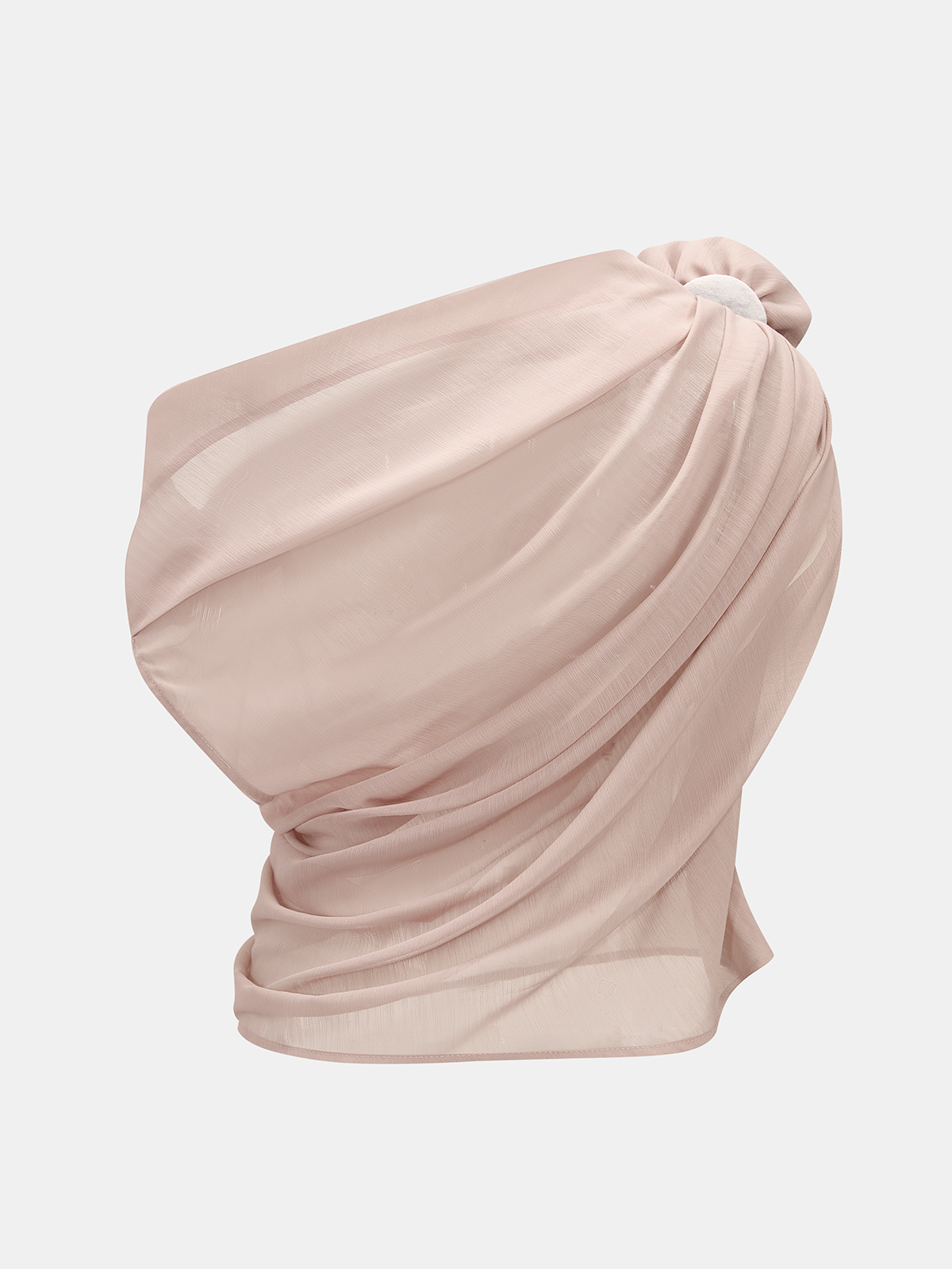 One Shoulder 3D-Bluse mit Blumen und Transparenz