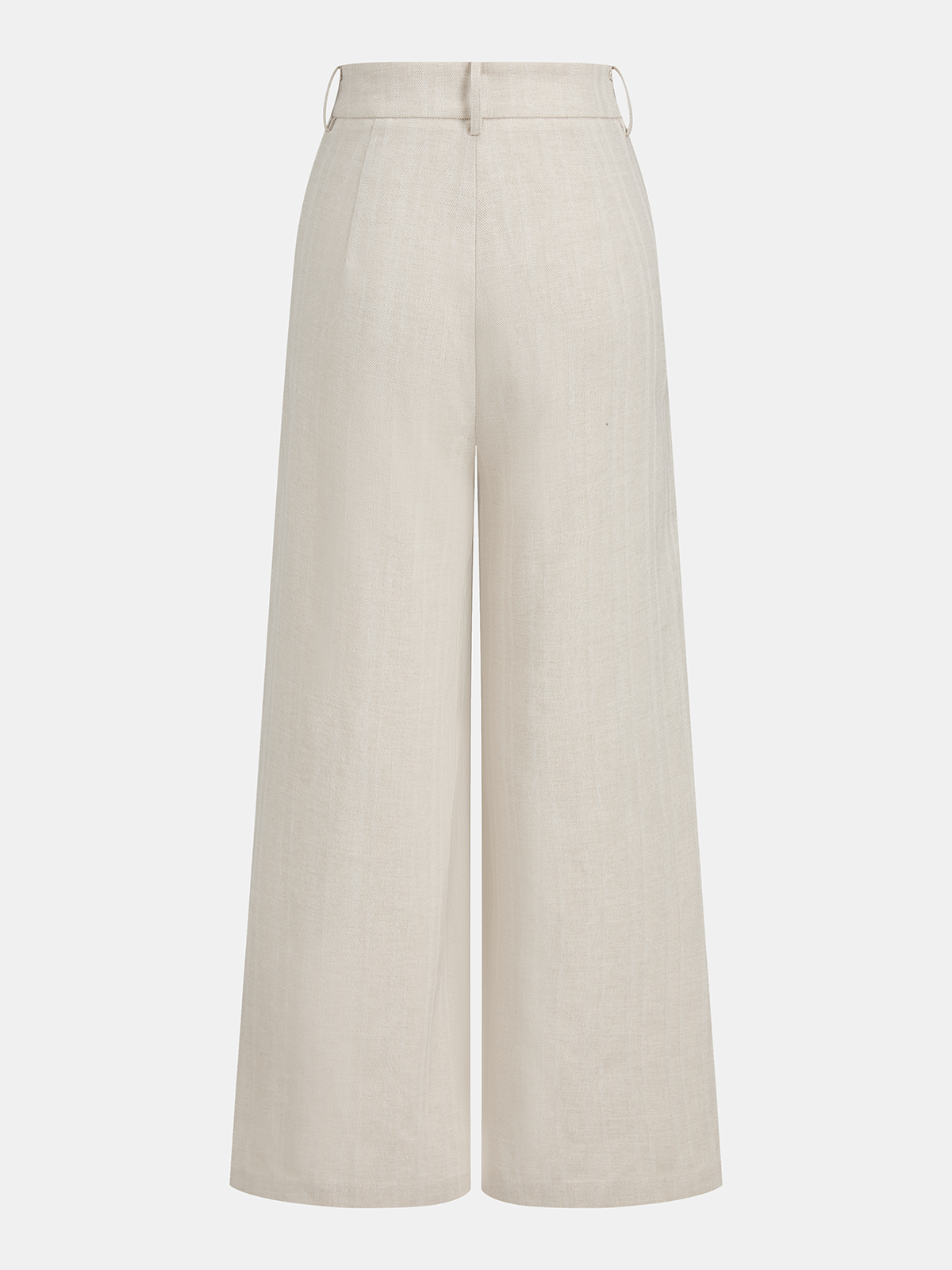 Baumwolle Leinen One-Shoulder-Gürtel-Top & Hosen-Set