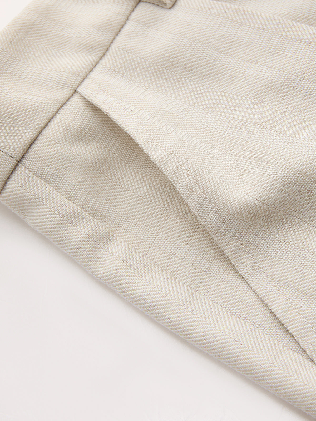 Baumwolle Leinen One-Shoulder-Gürtel-Top & Hosen-Set
