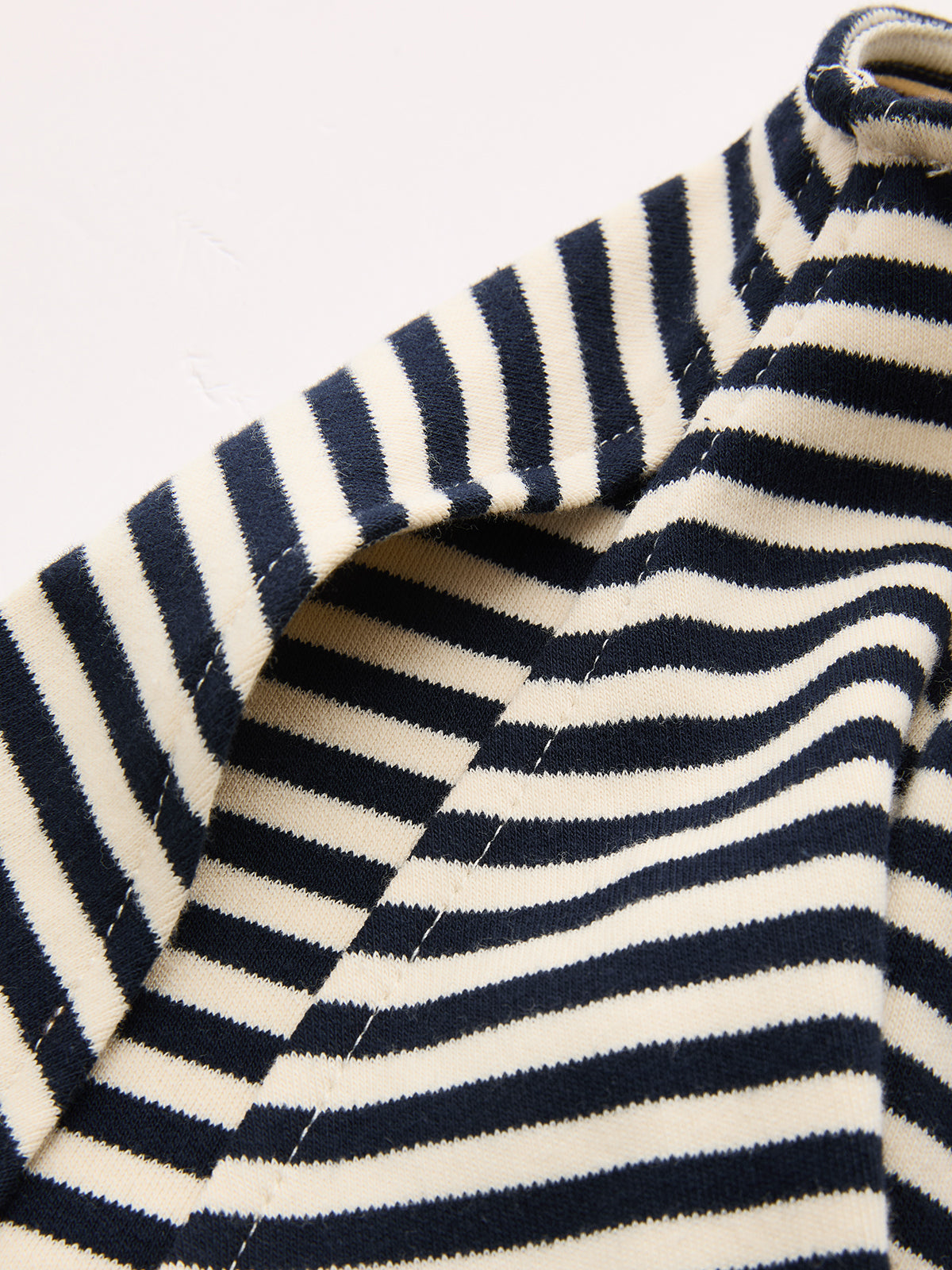 Off Shoulder Cotton Blend Striped Ruched Top