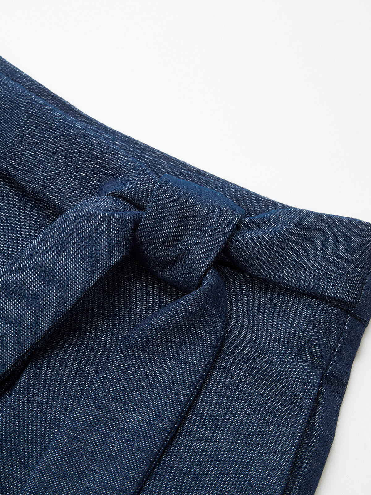 High-Waist Hose mit Bindegürtel und weitem Bein
